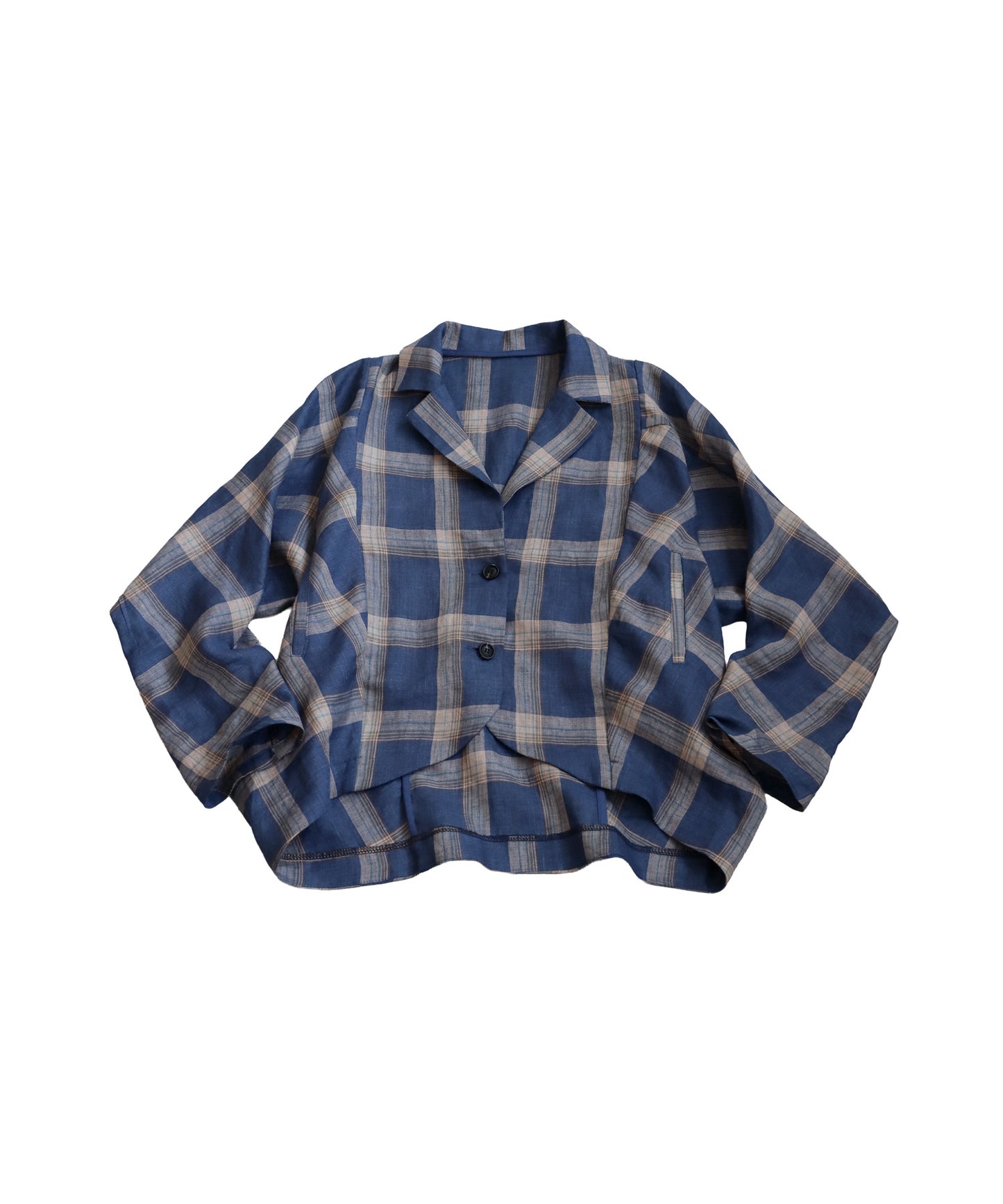 KYO Ladies Linen Checked Jacket