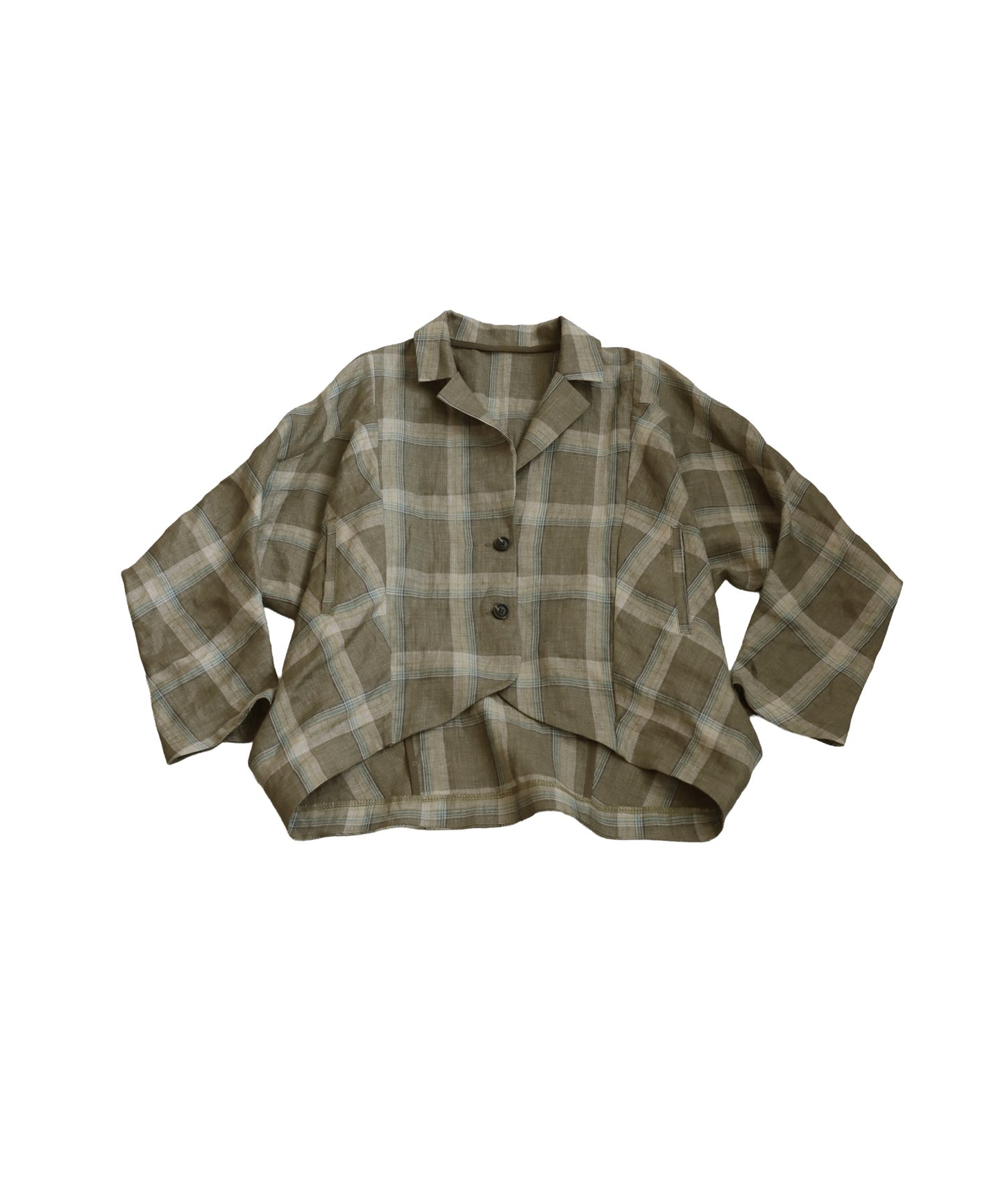 KYO Ladies Linen Checked Jacket