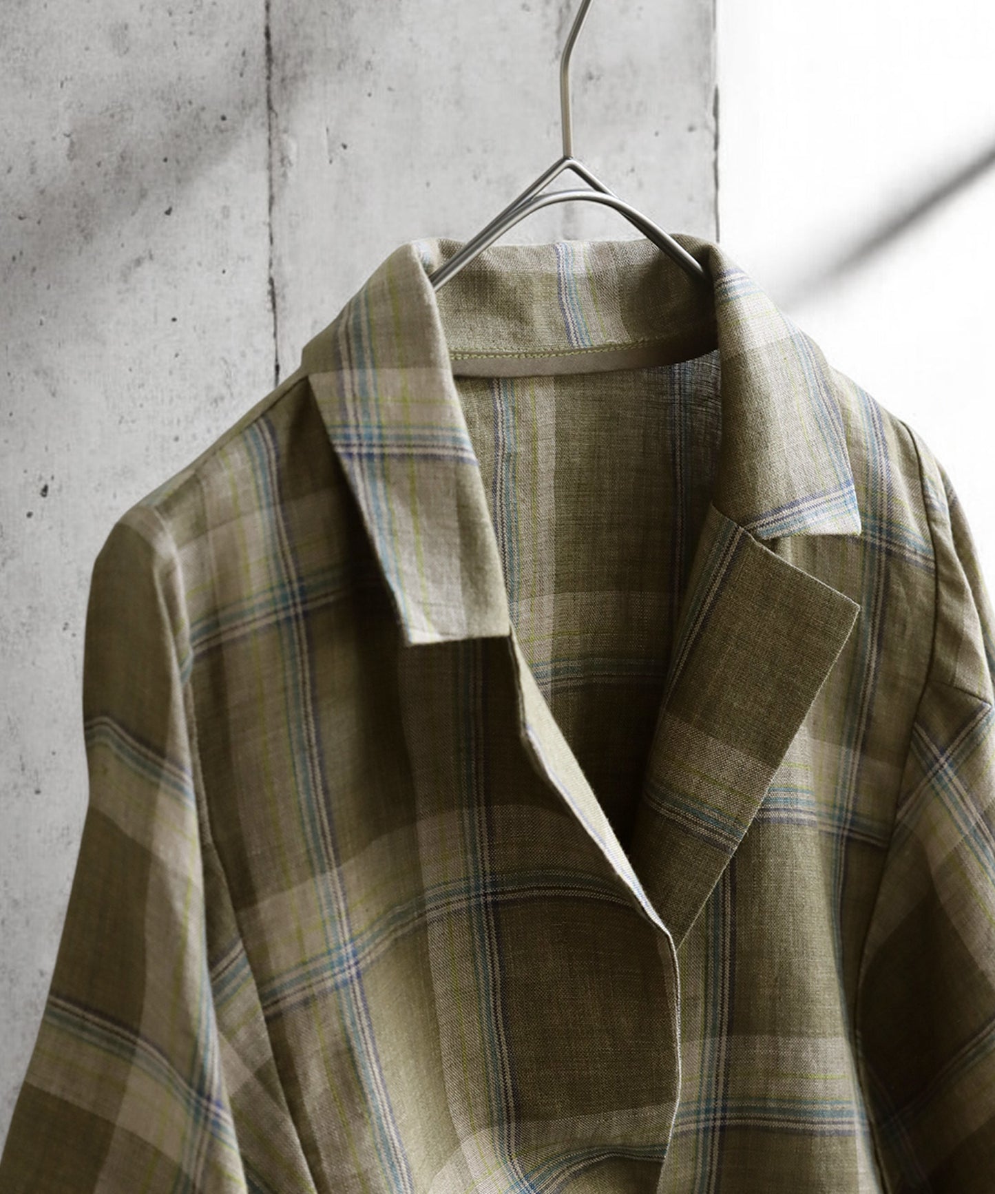 KYO Ladies Linen Checked Jacket