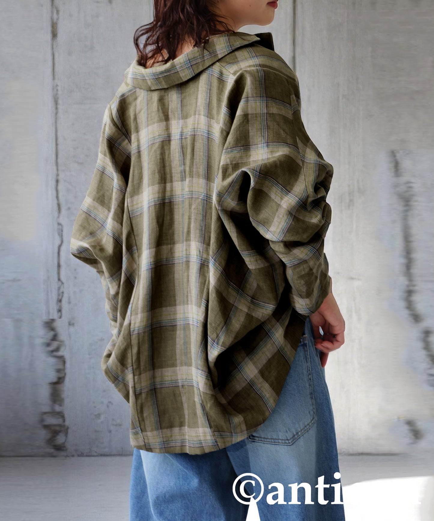 KYO Ladies Linen Checked Jacket