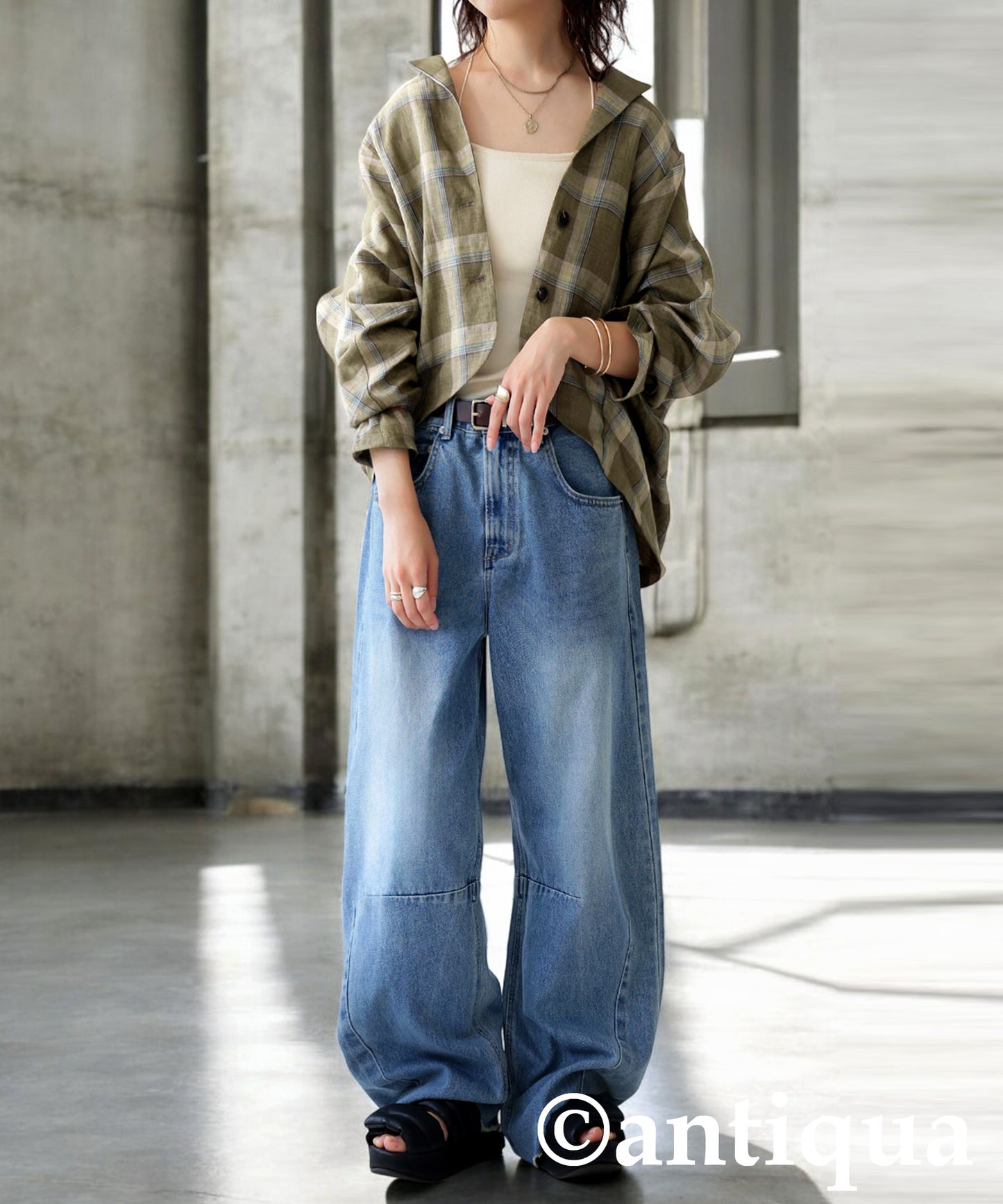 KYO Ladies Linen Checked Jacket