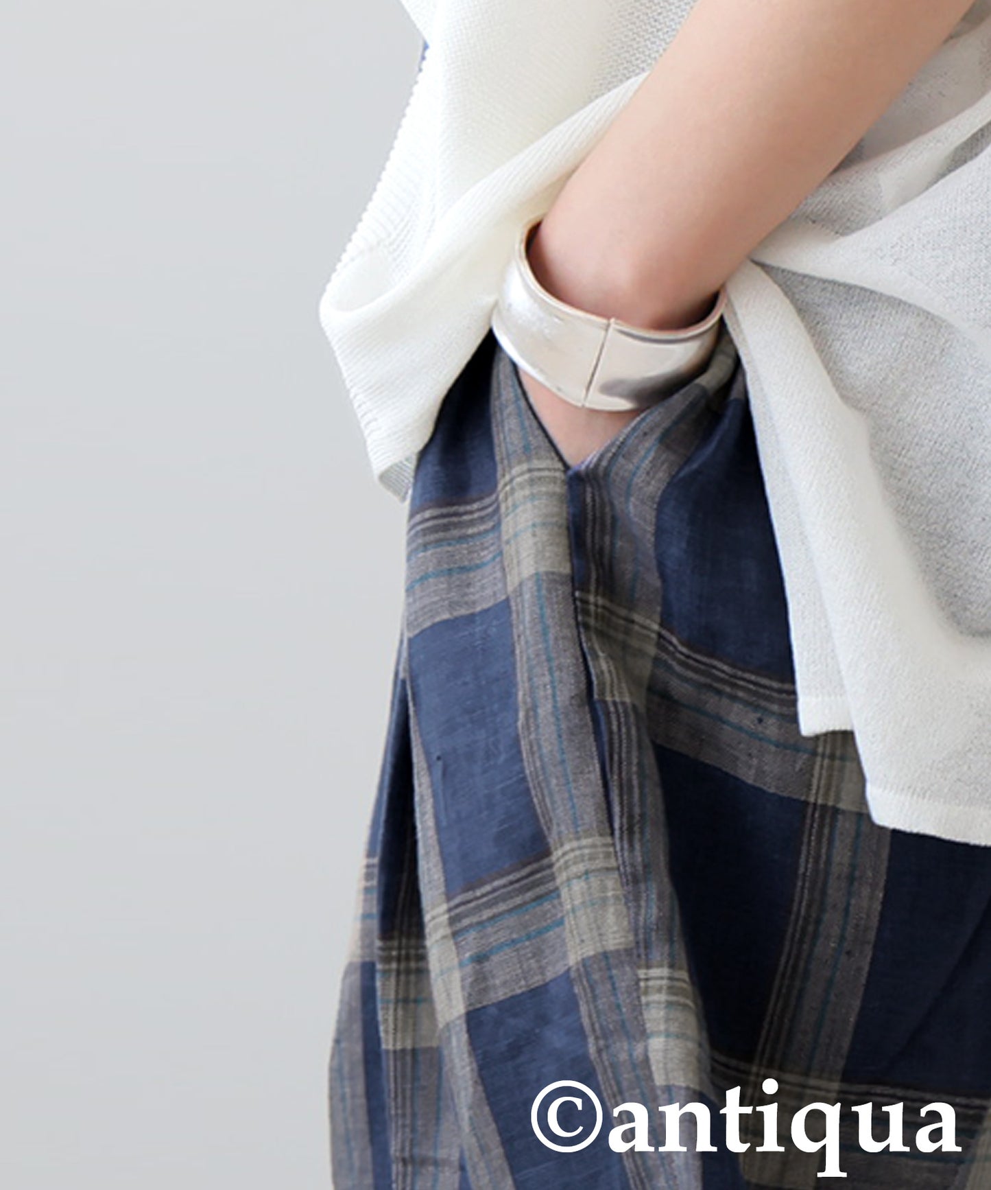 KYO Ladies Linen Checked Pants