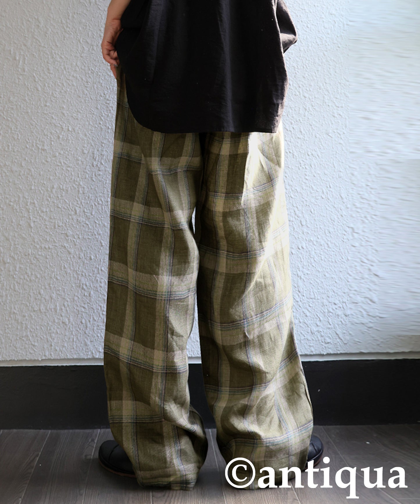 KYO Ladies Linen Checked Pants