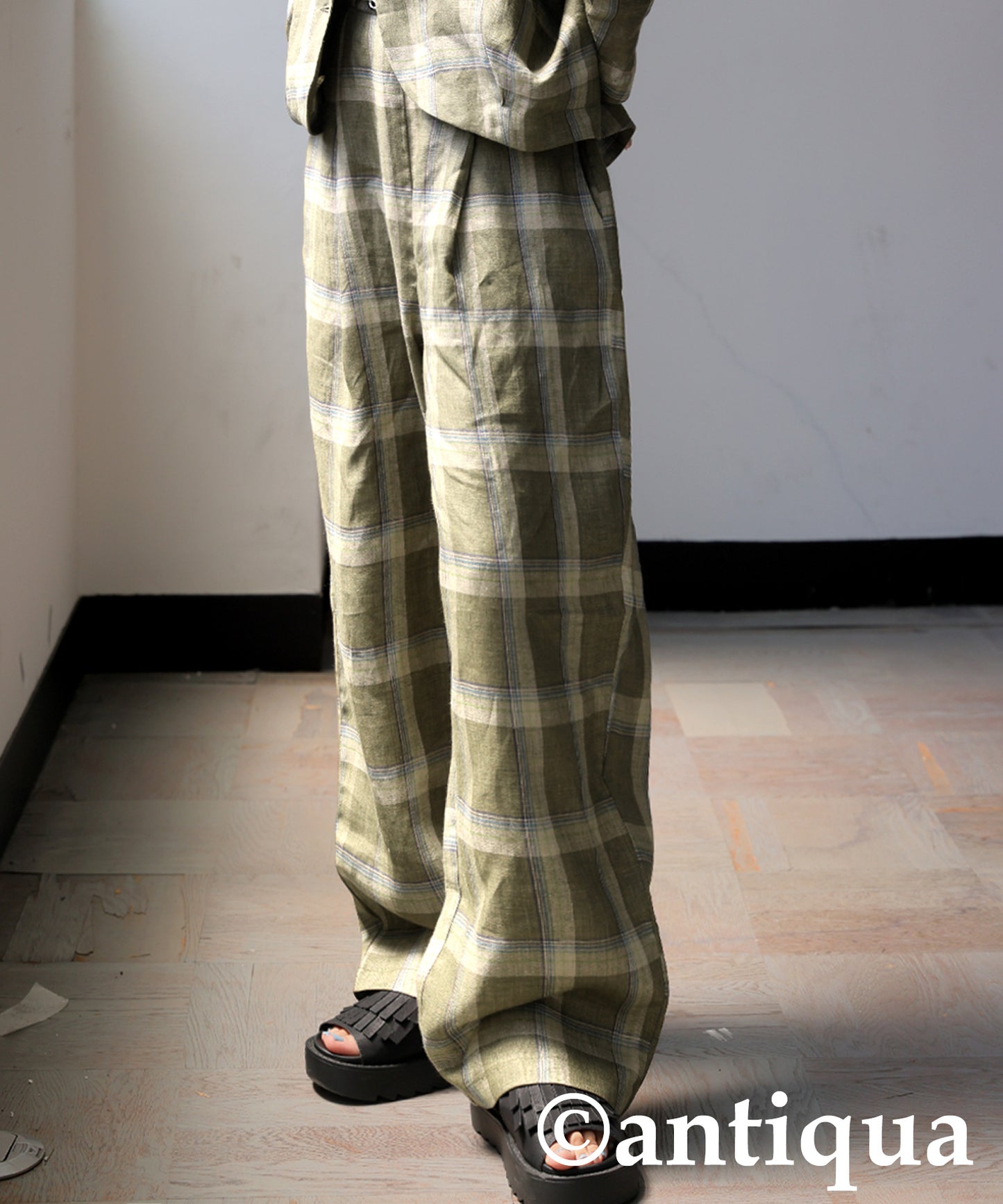 KYO Ladies Linen Checked Pants