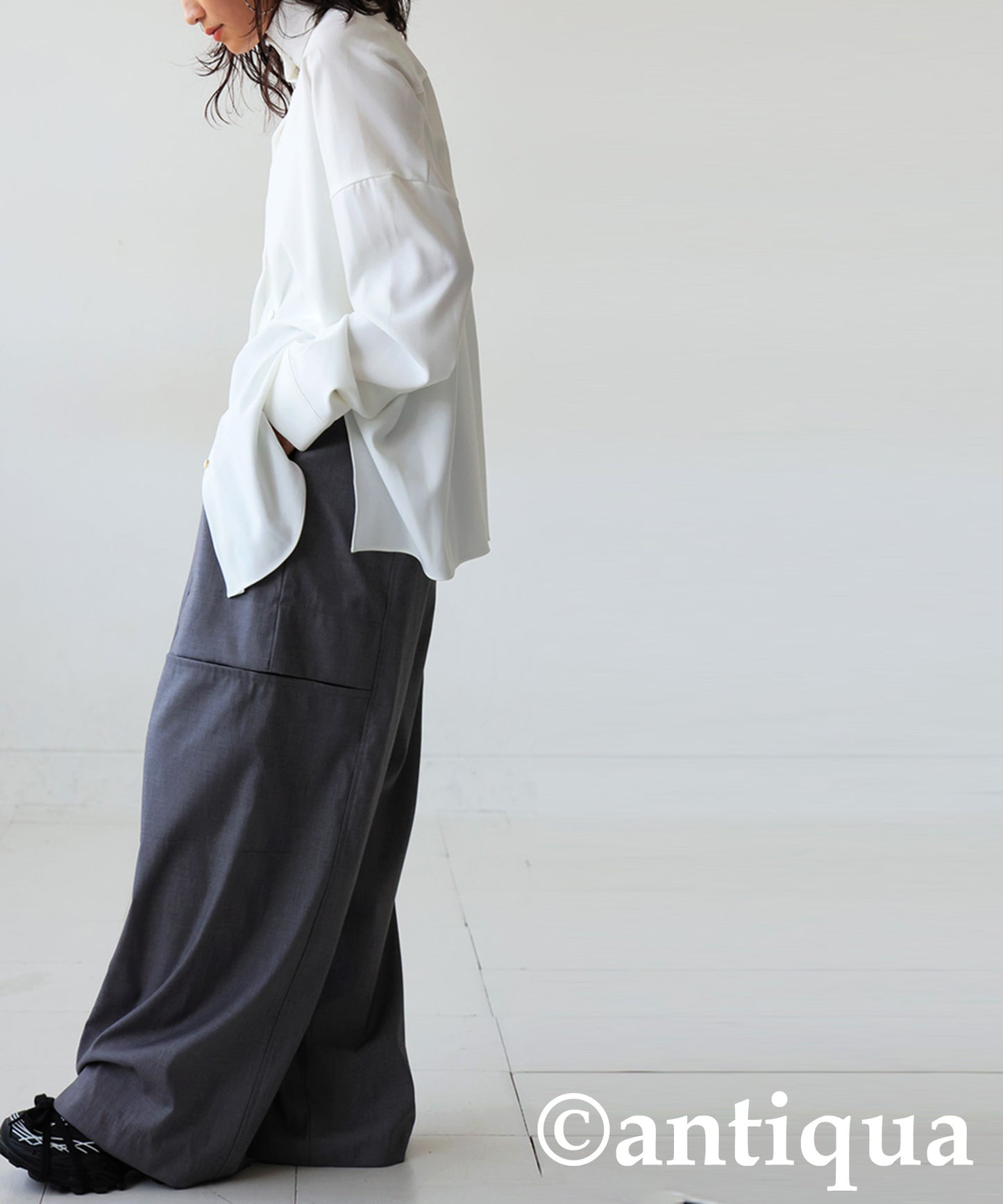 KYO Asymmetric Stand-Collar Shirt Ladies