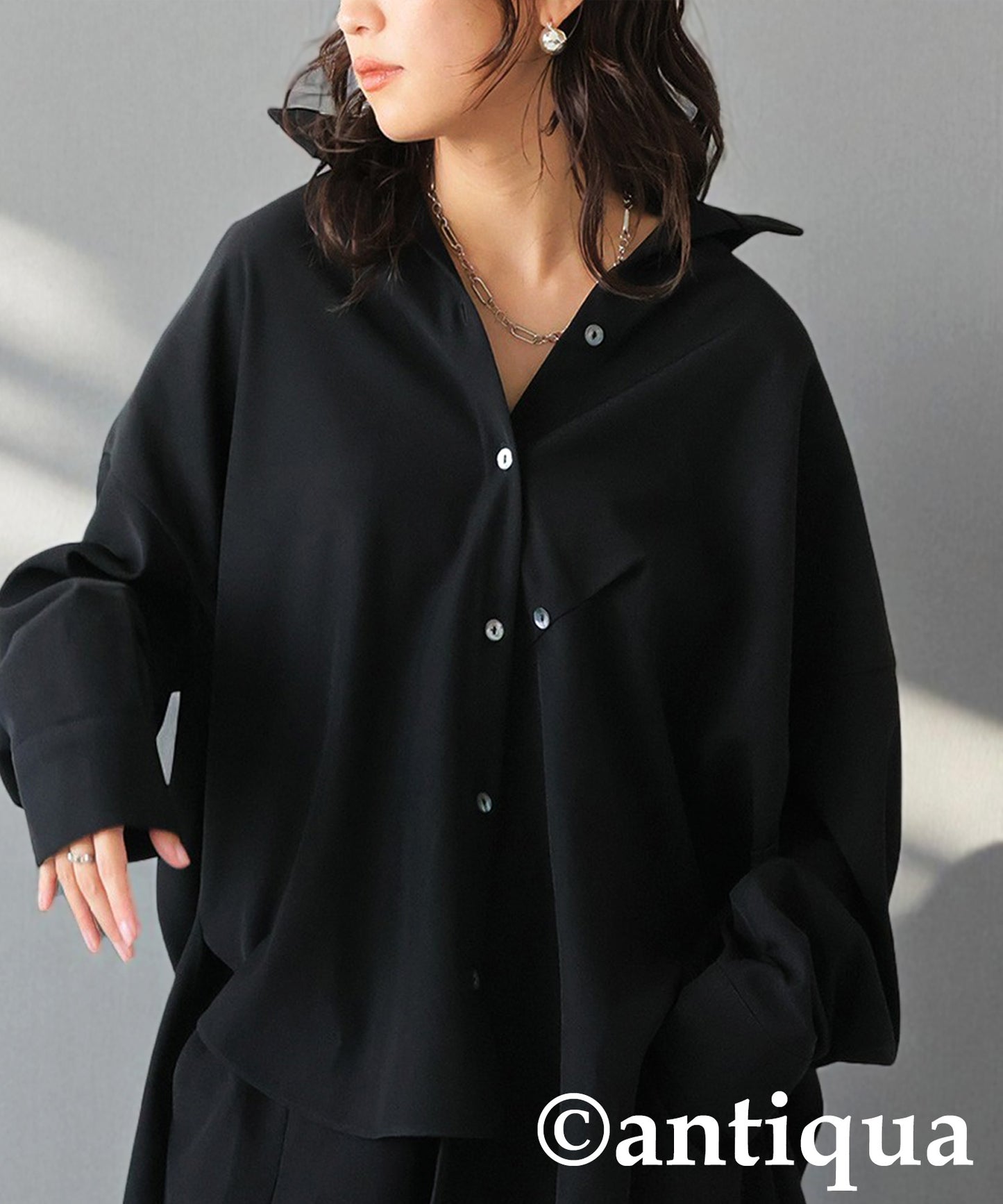 KYO Asymmetric Stand-Collar Shirt Ladies