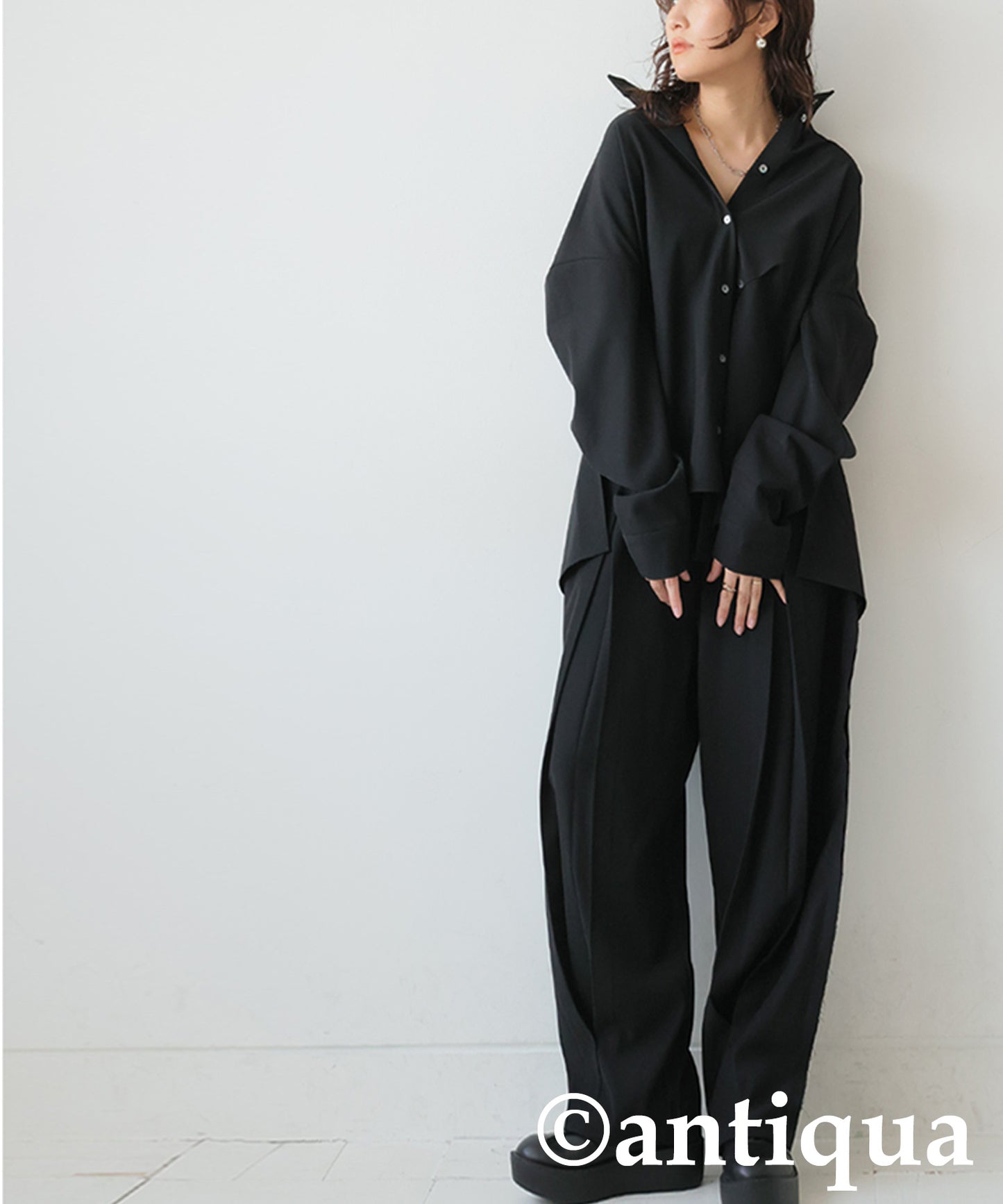 KYO Asymmetric Stand-Collar Shirt Ladies