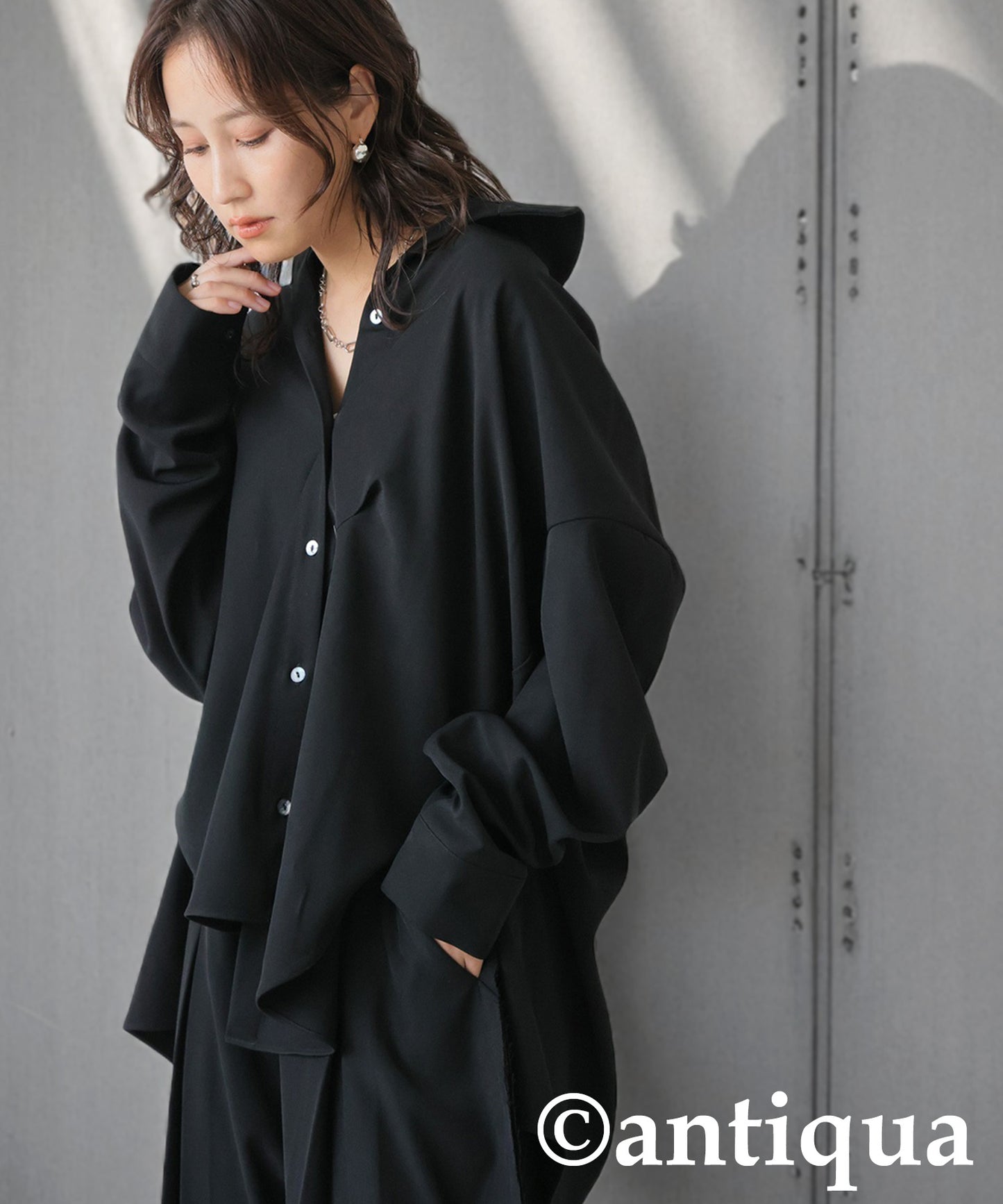 KYO Asymmetric Stand-Collar Shirt Ladies