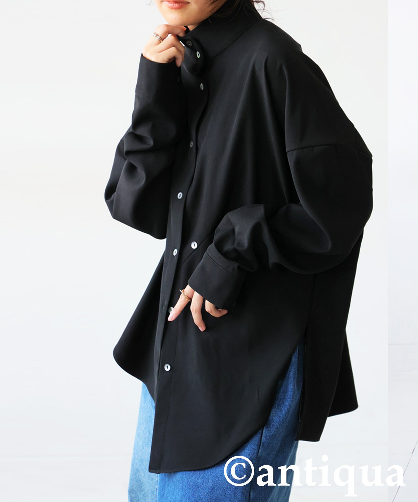 KYO Asymmetric Stand-Collar Shirt Ladies