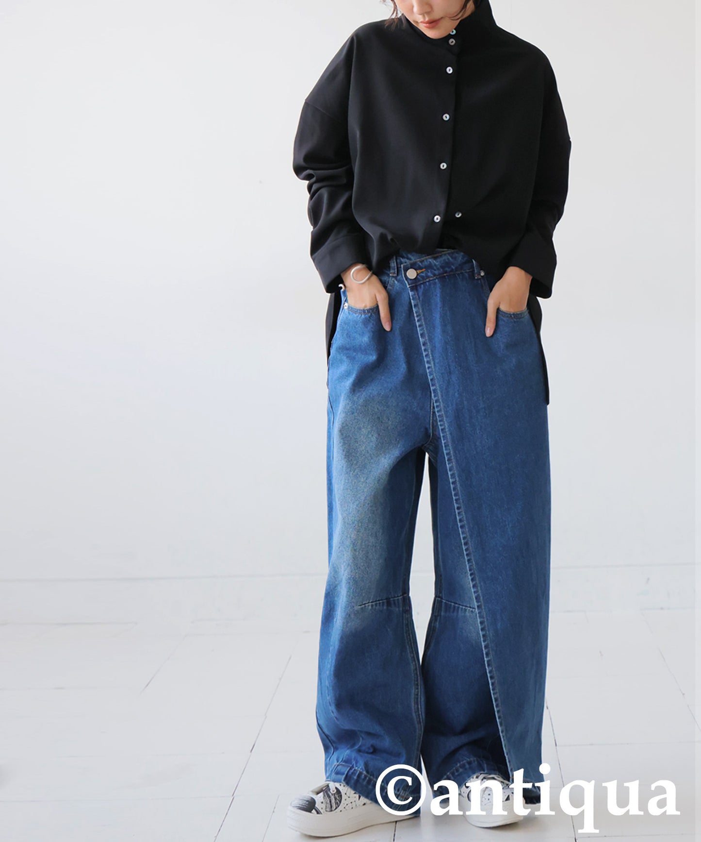 KYO Asymmetric Stand-Collar Shirt Ladies