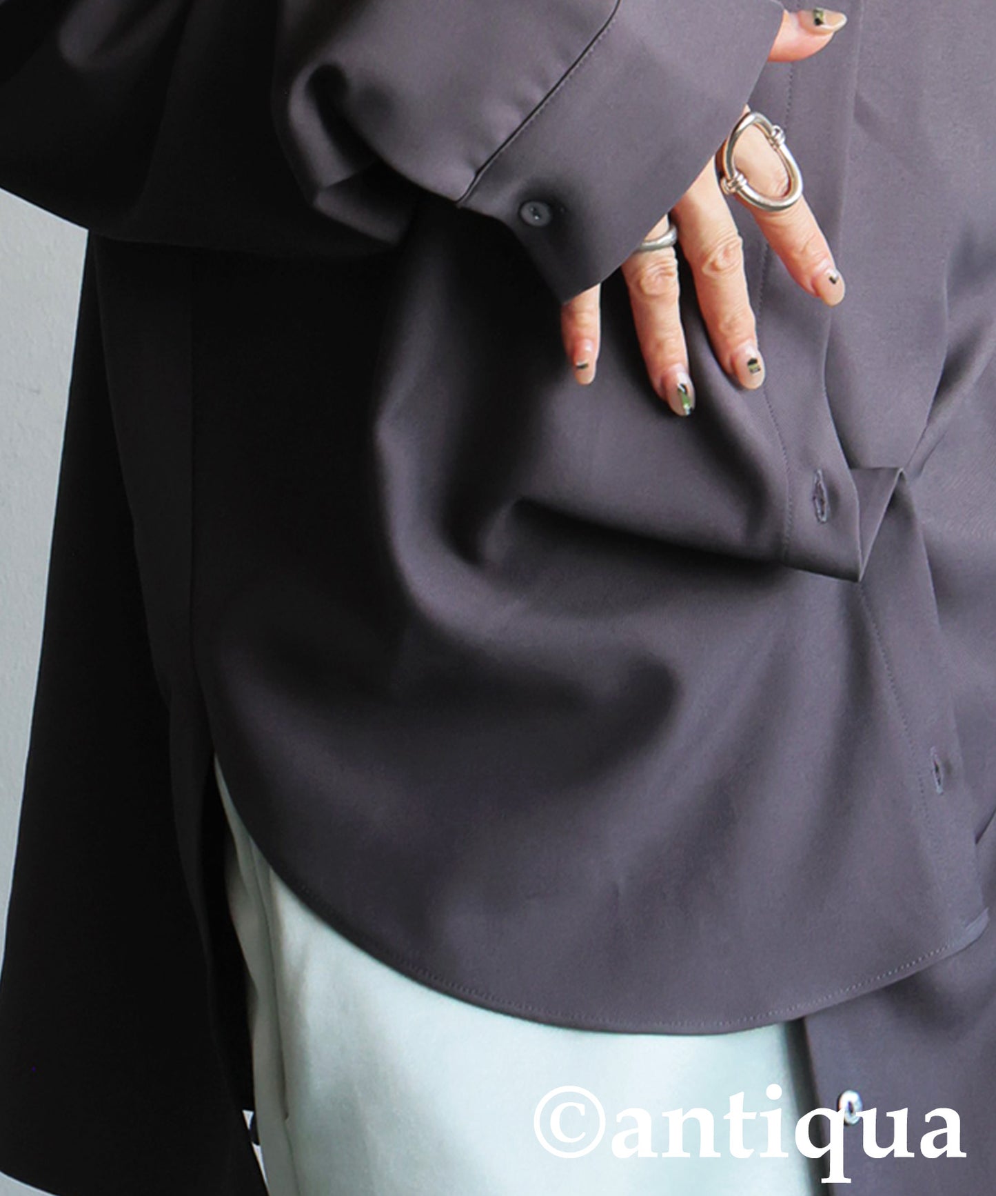 KYO Asymmetric Stand-Collar Shirt Ladies