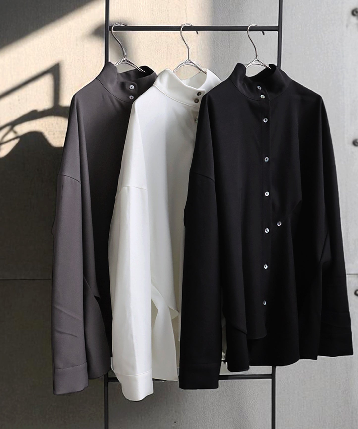 KYO Asymmetric Stand-Collar Shirt Ladies