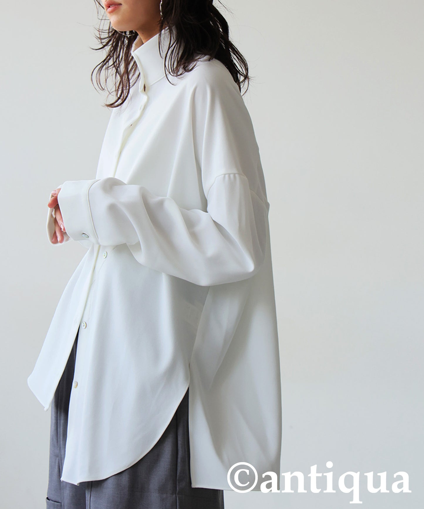 KYO Asymmetric Stand-Collar Shirt Ladies