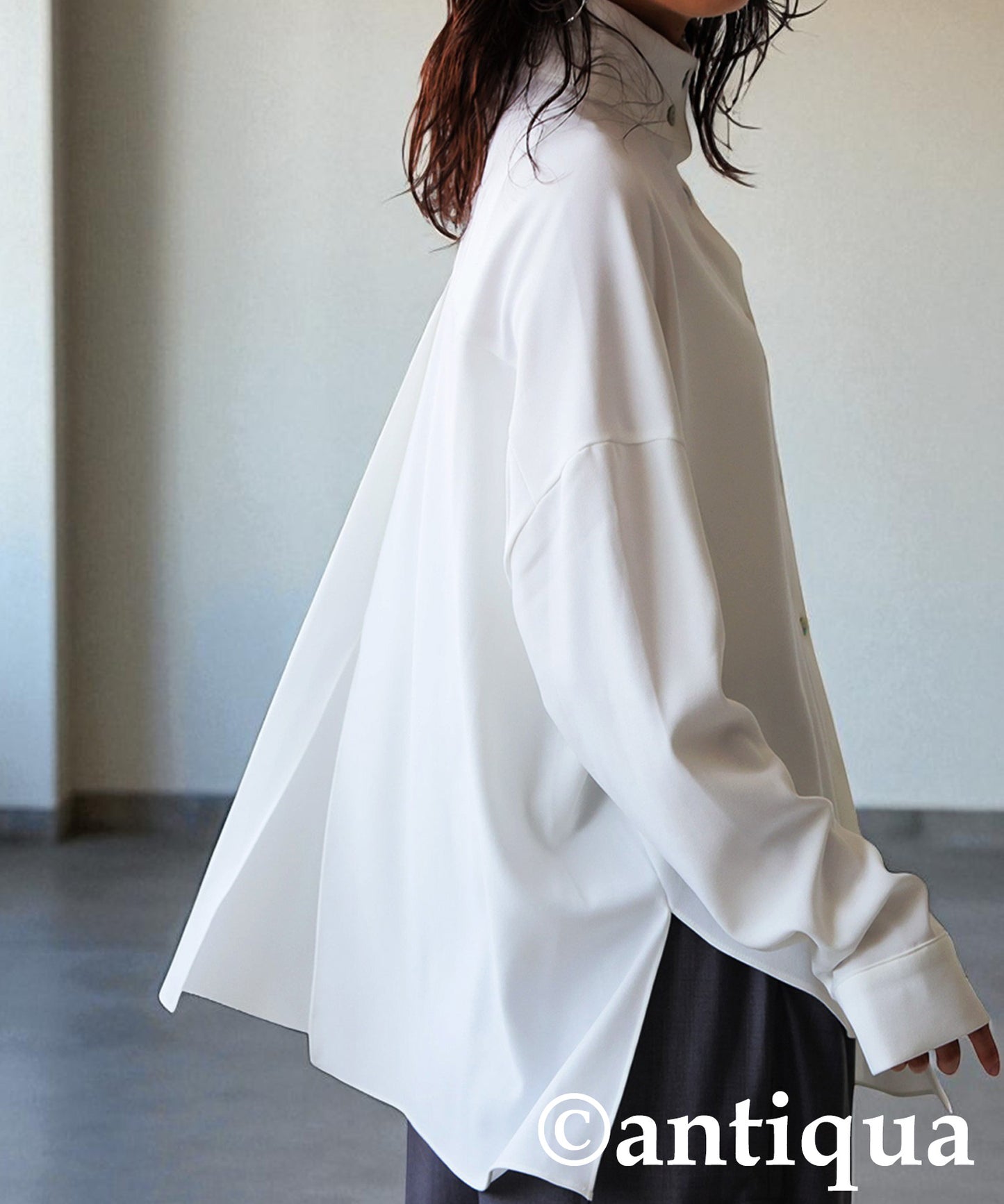 KYO Asymmetric Stand-Collar Shirt Ladies