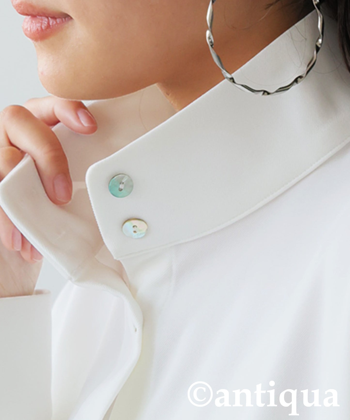 KYO Asymmetric Stand-Collar Shirt Ladies