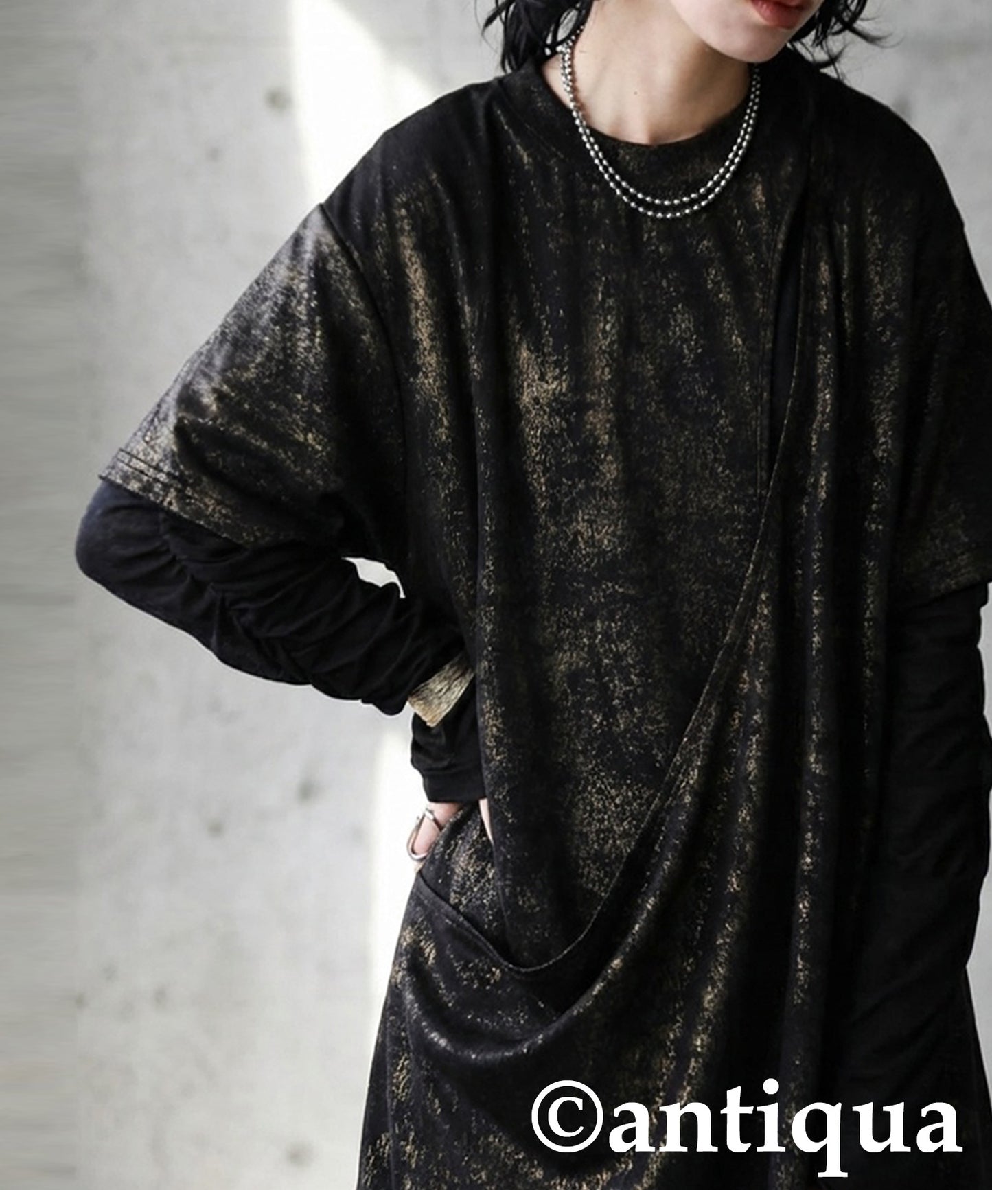 KYO Wrap-Style Long Dress Ladies