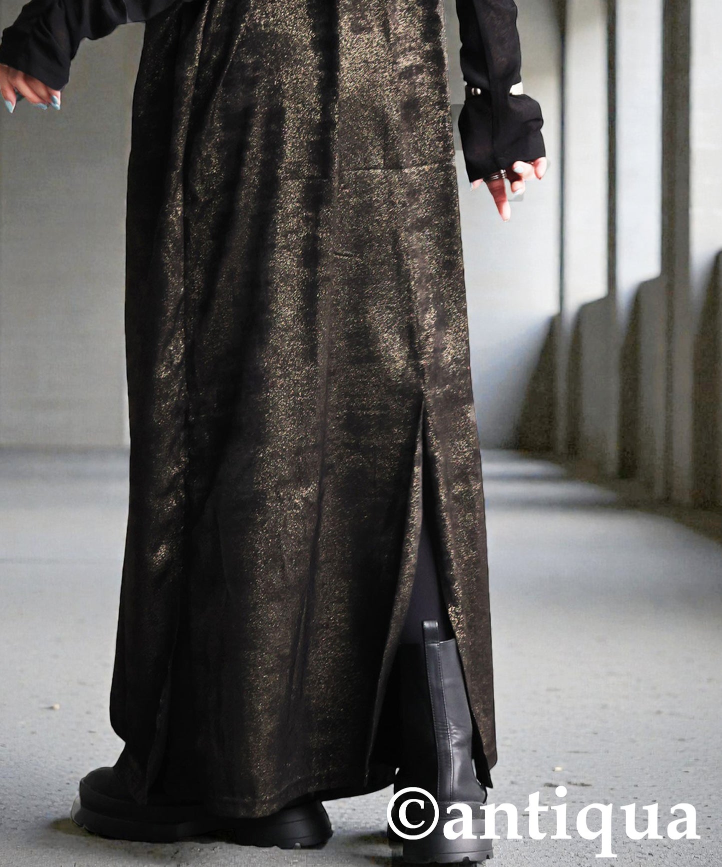 KYO Wrap-Style Long Dress Ladies