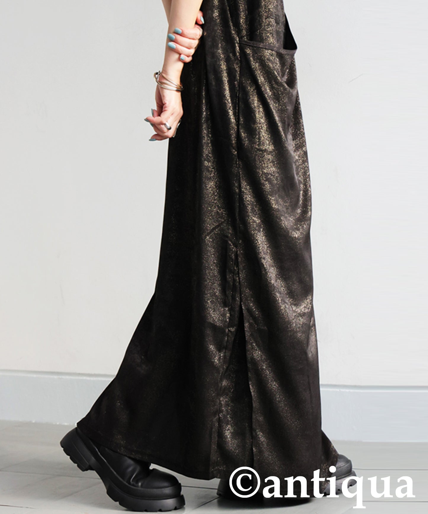 KYO Wrap-Style Long Dress Ladies