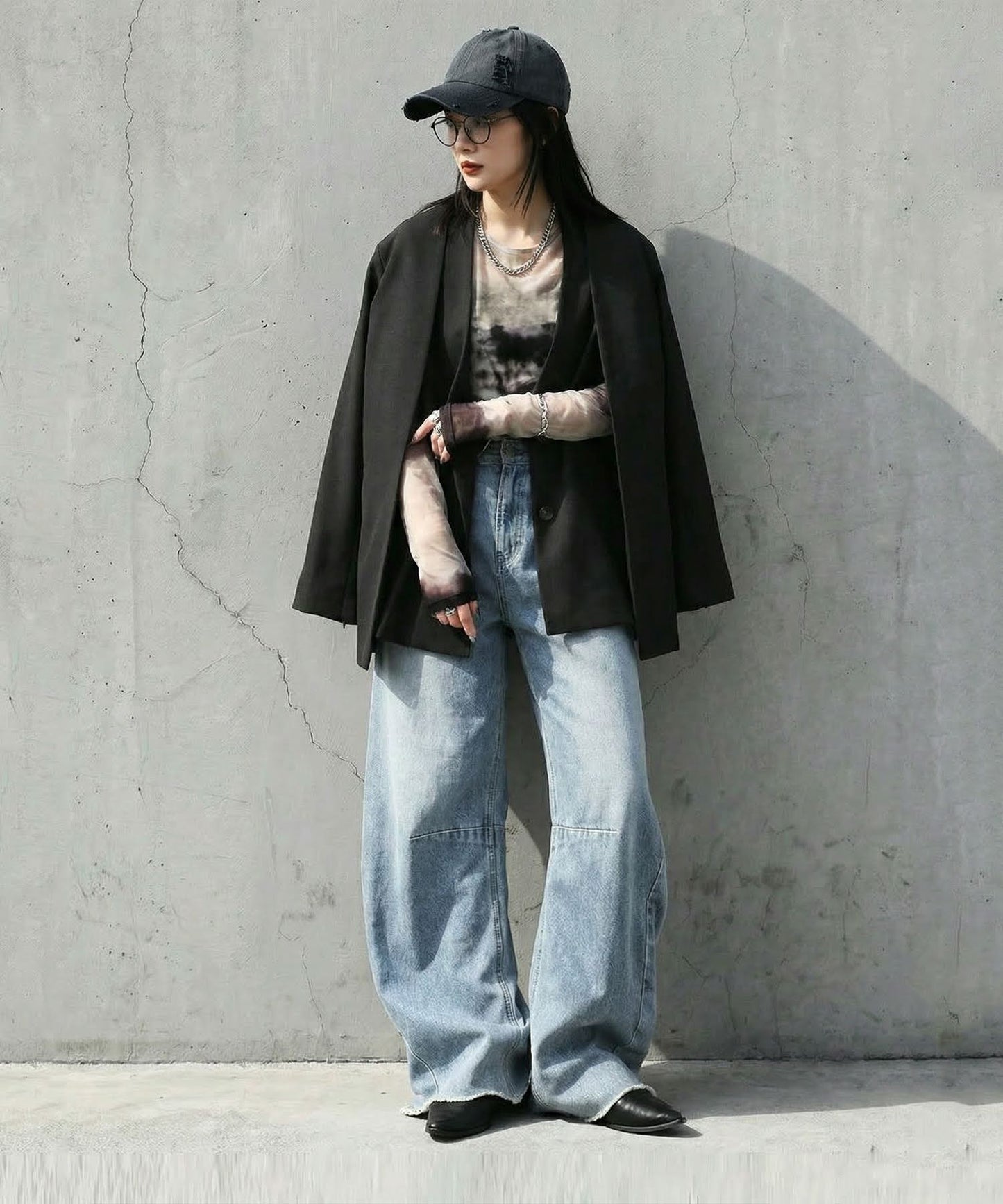 KYO 100% Cotton Distressed Cap Ladies