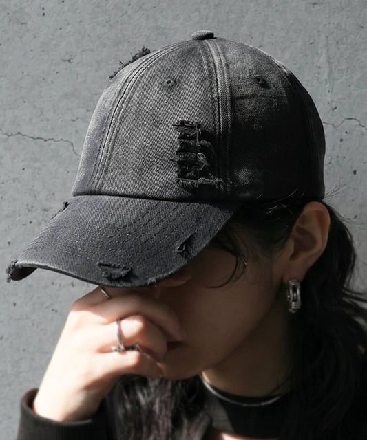 KYO 100% Cotton Distressed Cap Ladies