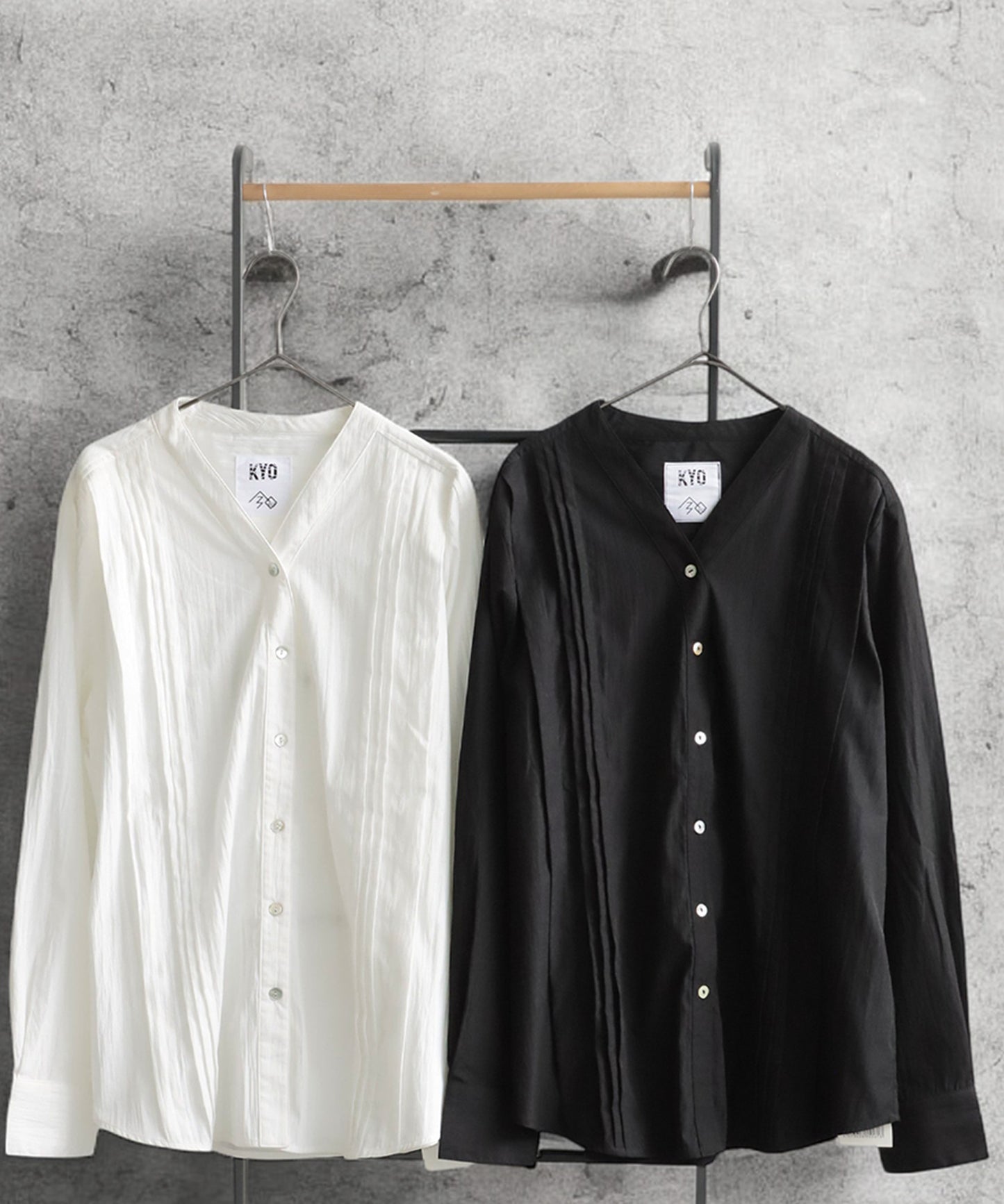 KYO Ladies V-Neck Tuck Shirt