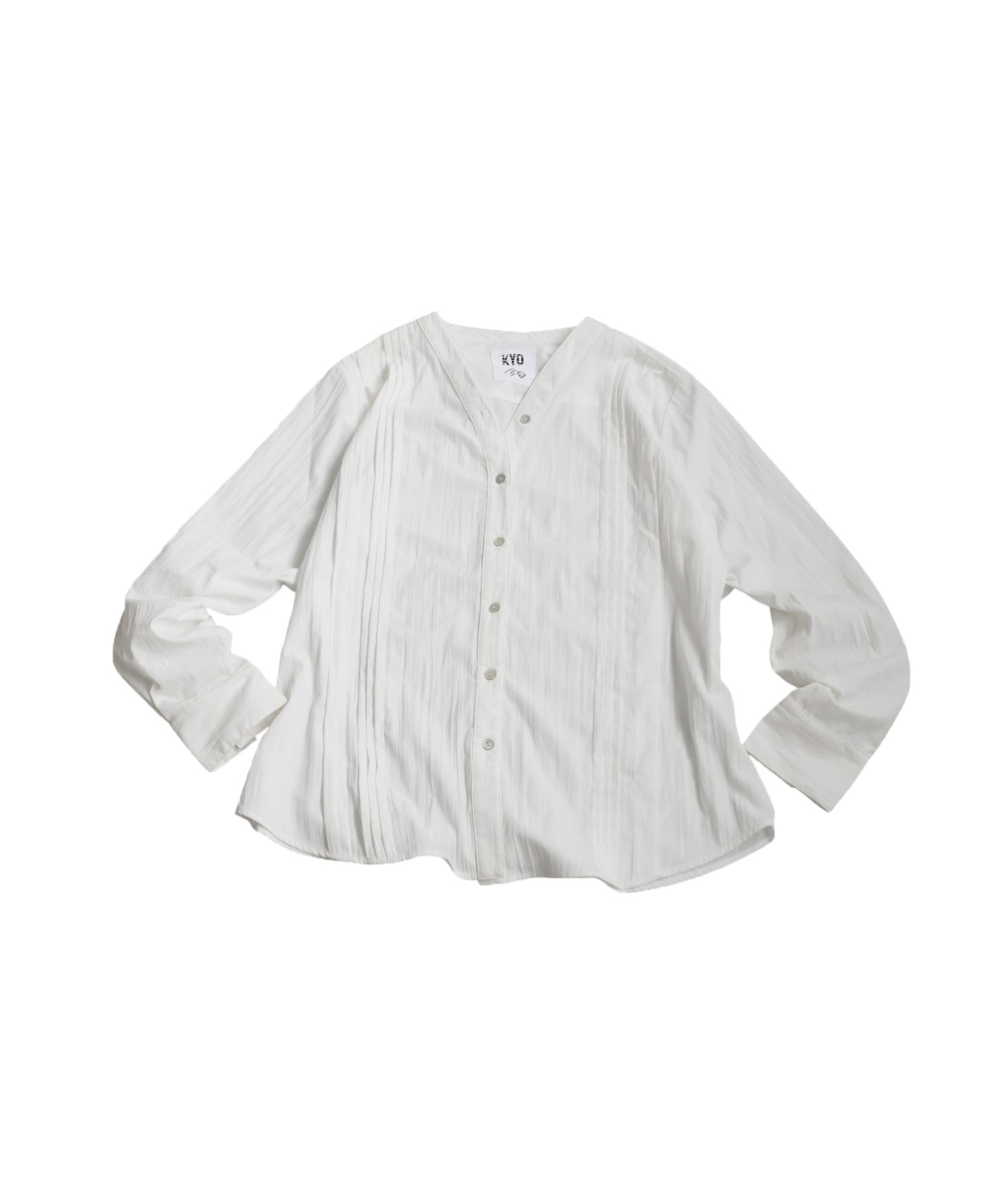 KYO Ladies V-Neck Tuck Shirt