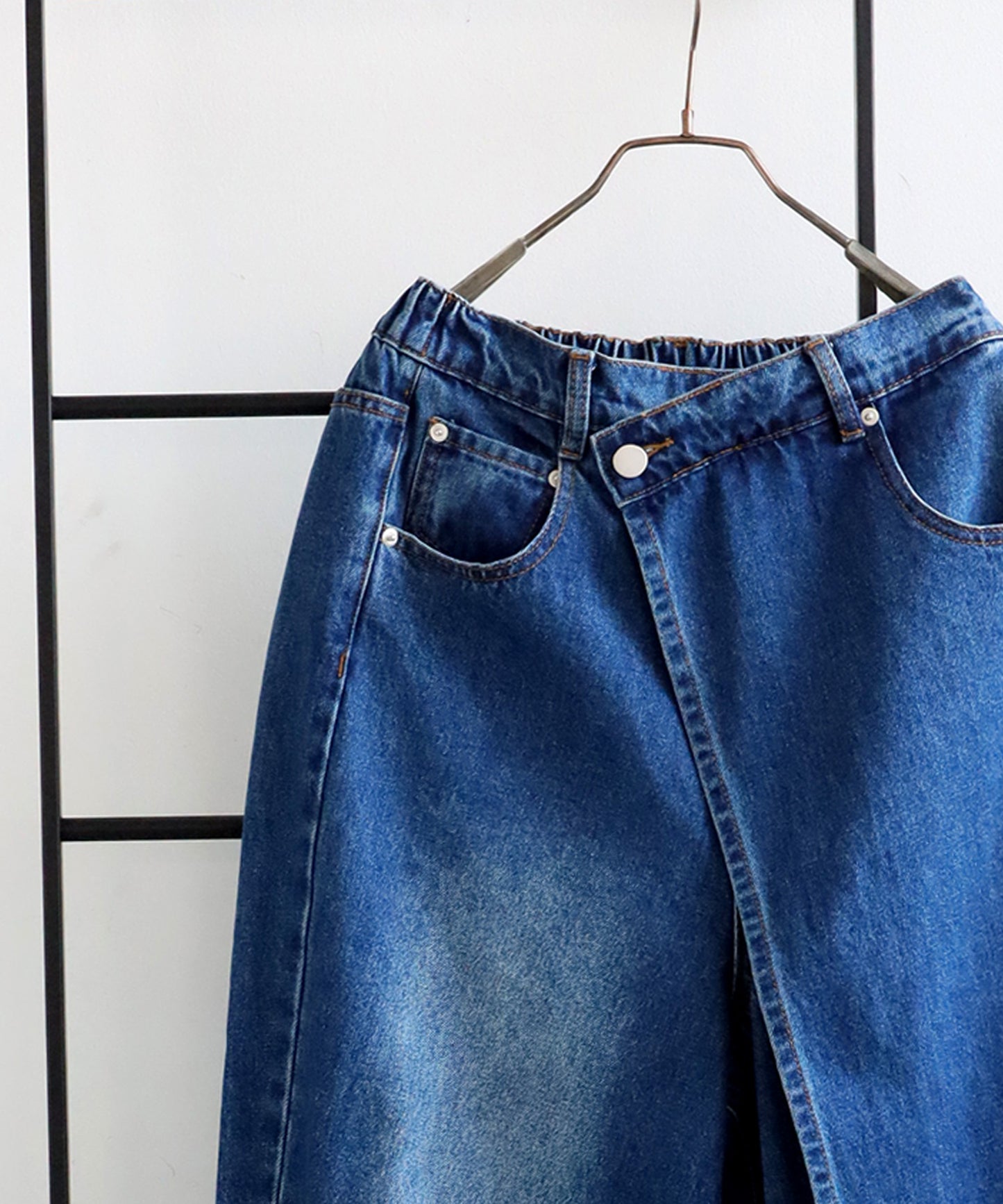 KYO Wrap-Style Curved Denim Ladies