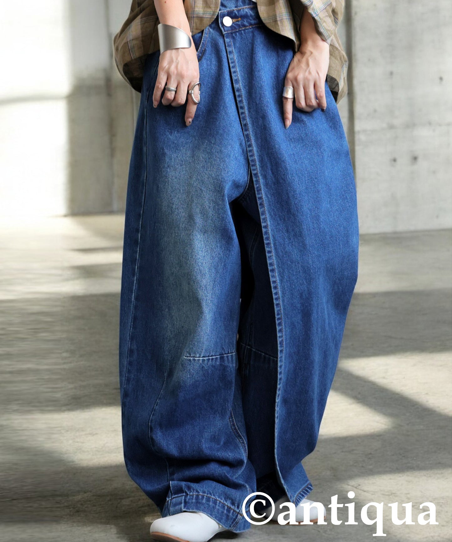 KYO Wrap-Style Curved Denim Ladies