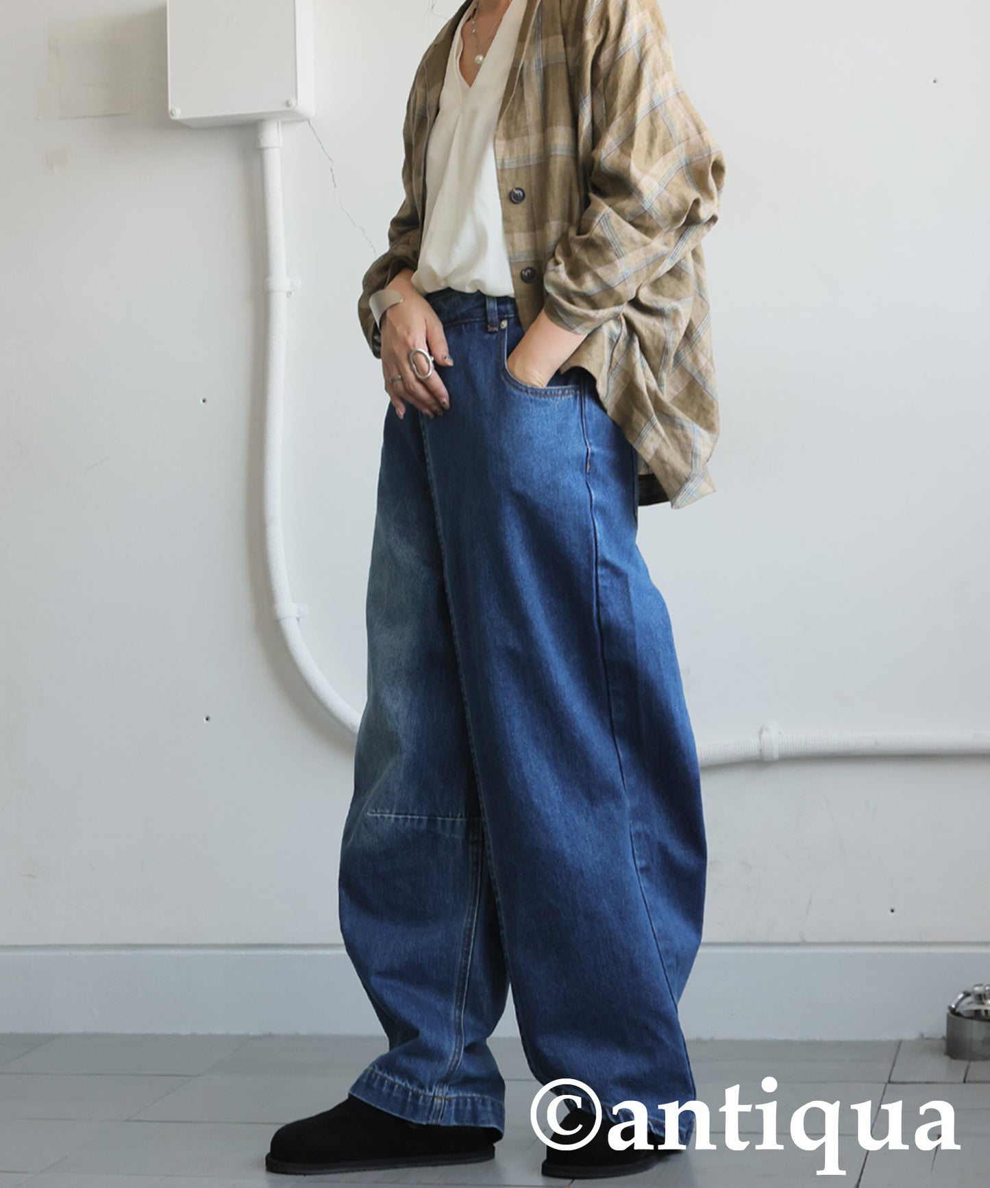 KYO Wrap-Style Curved Denim Ladies