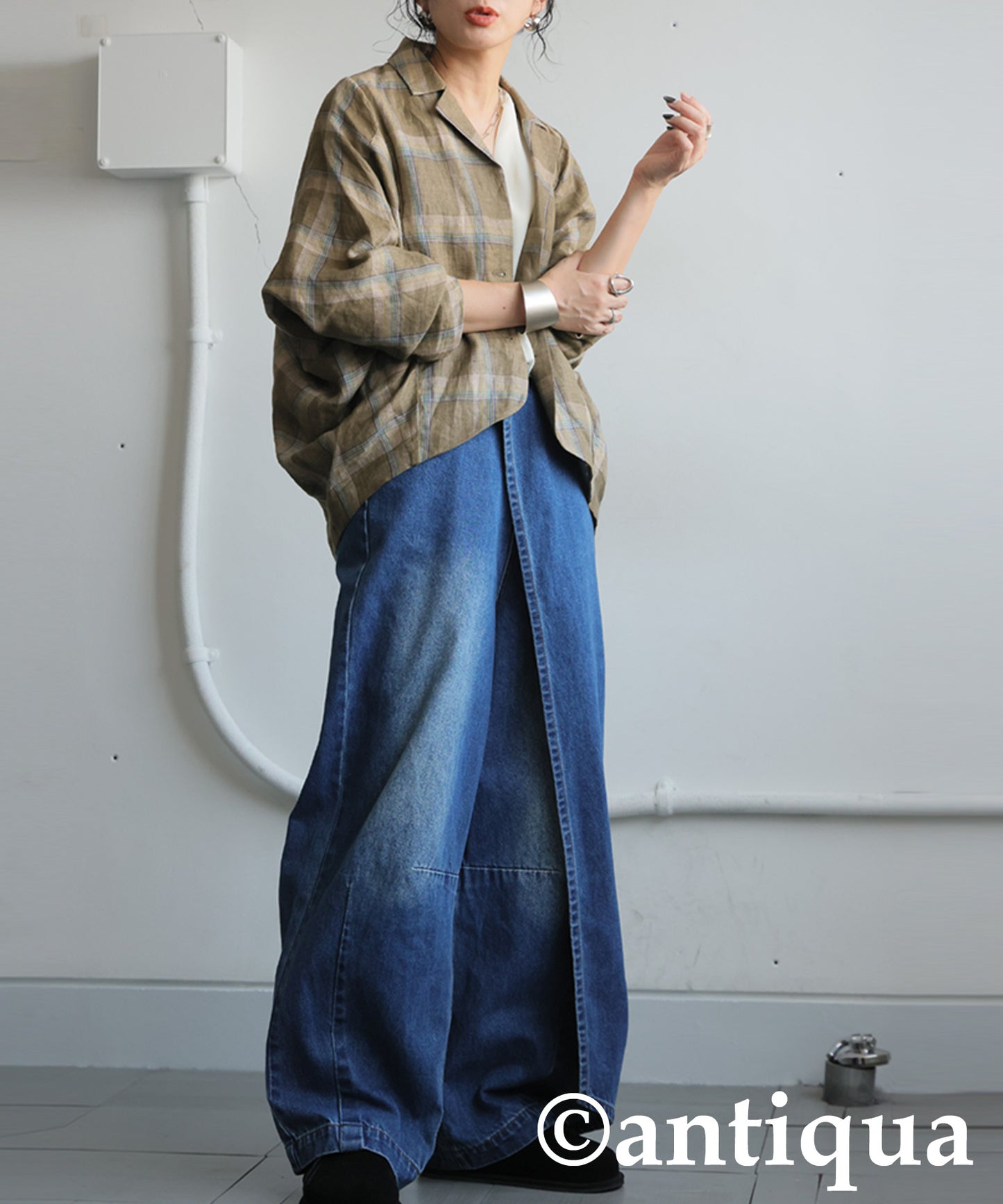 KYO Wrap-Style Curved Denim Ladies