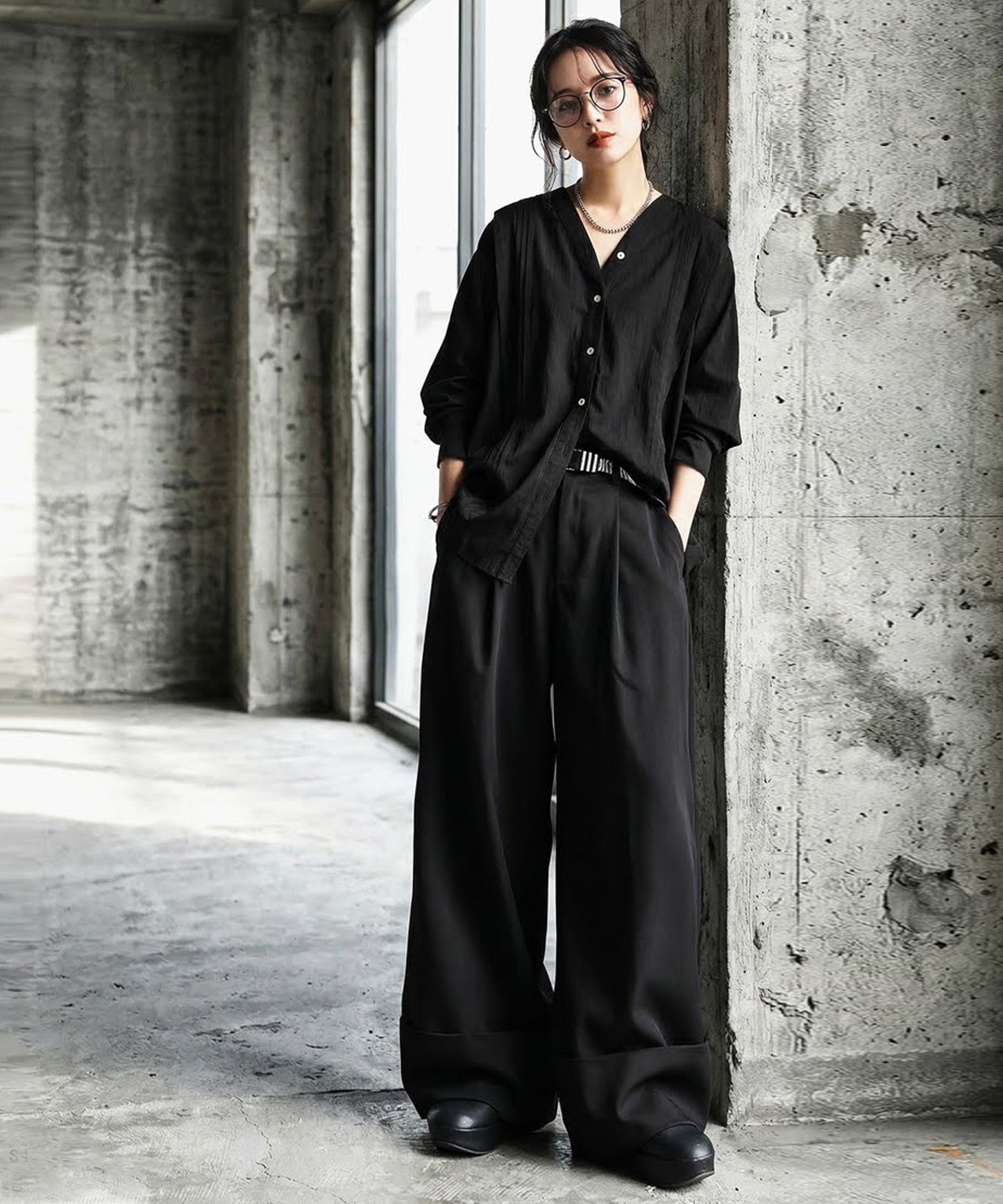 KYO Wide-Leg Pleated Pants Ladies