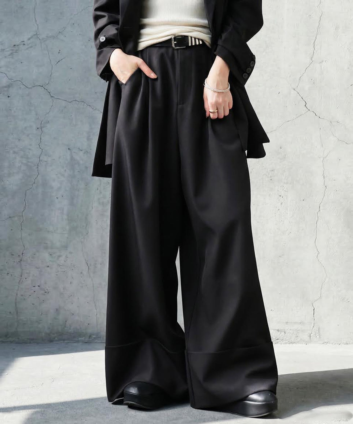 KYO Wide-Leg Pleated Pants Ladies