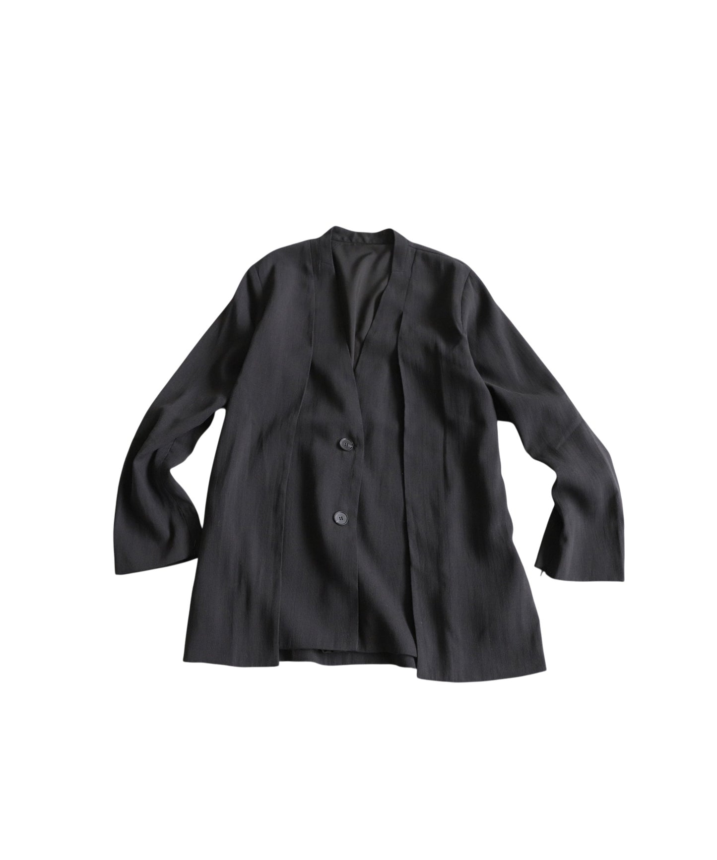 KYO 2-Way Slit Sleeve Cape-Style Collarless Jacket Ladies