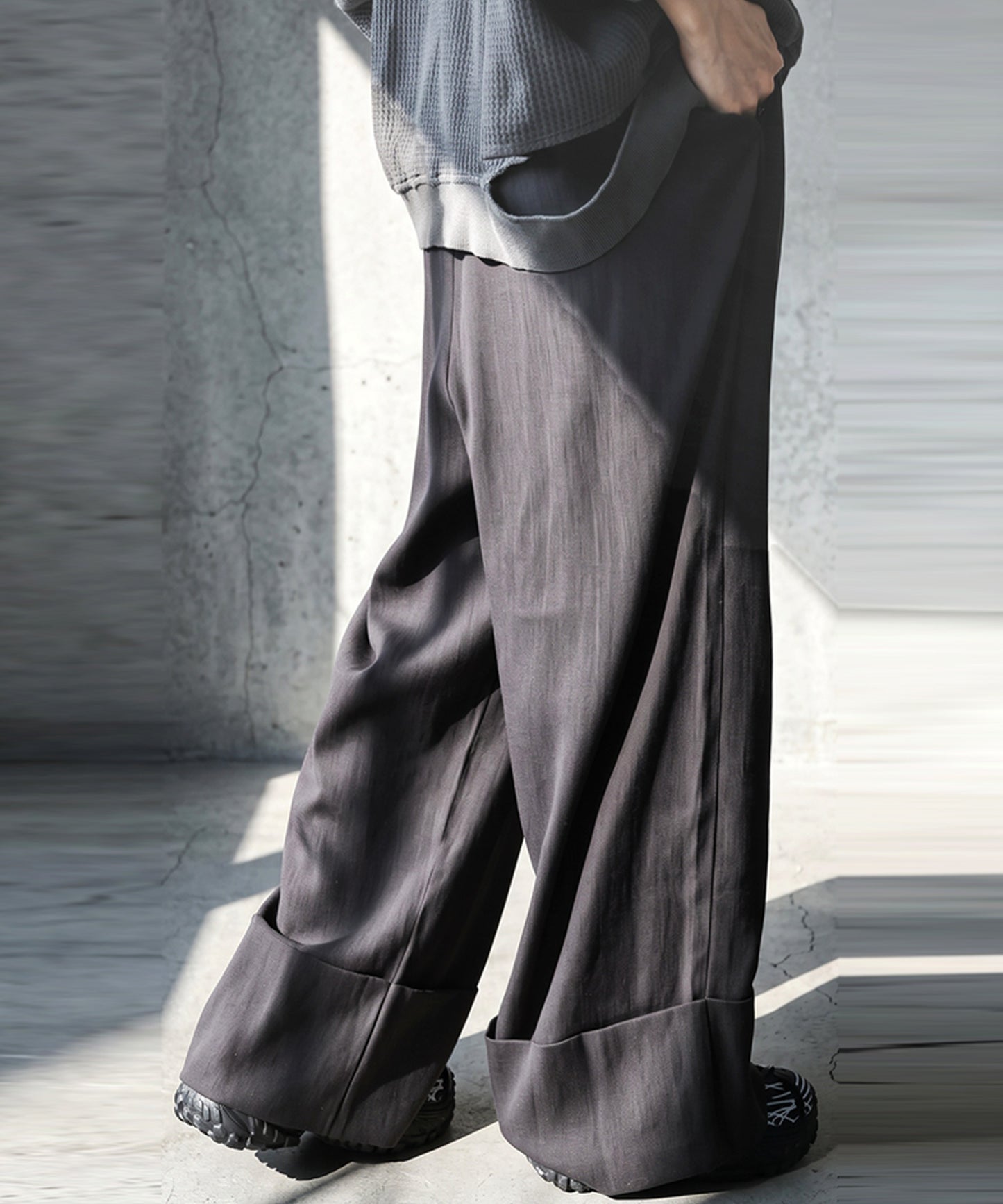 KYO Linen-Look Wide Straight Pants Ladies