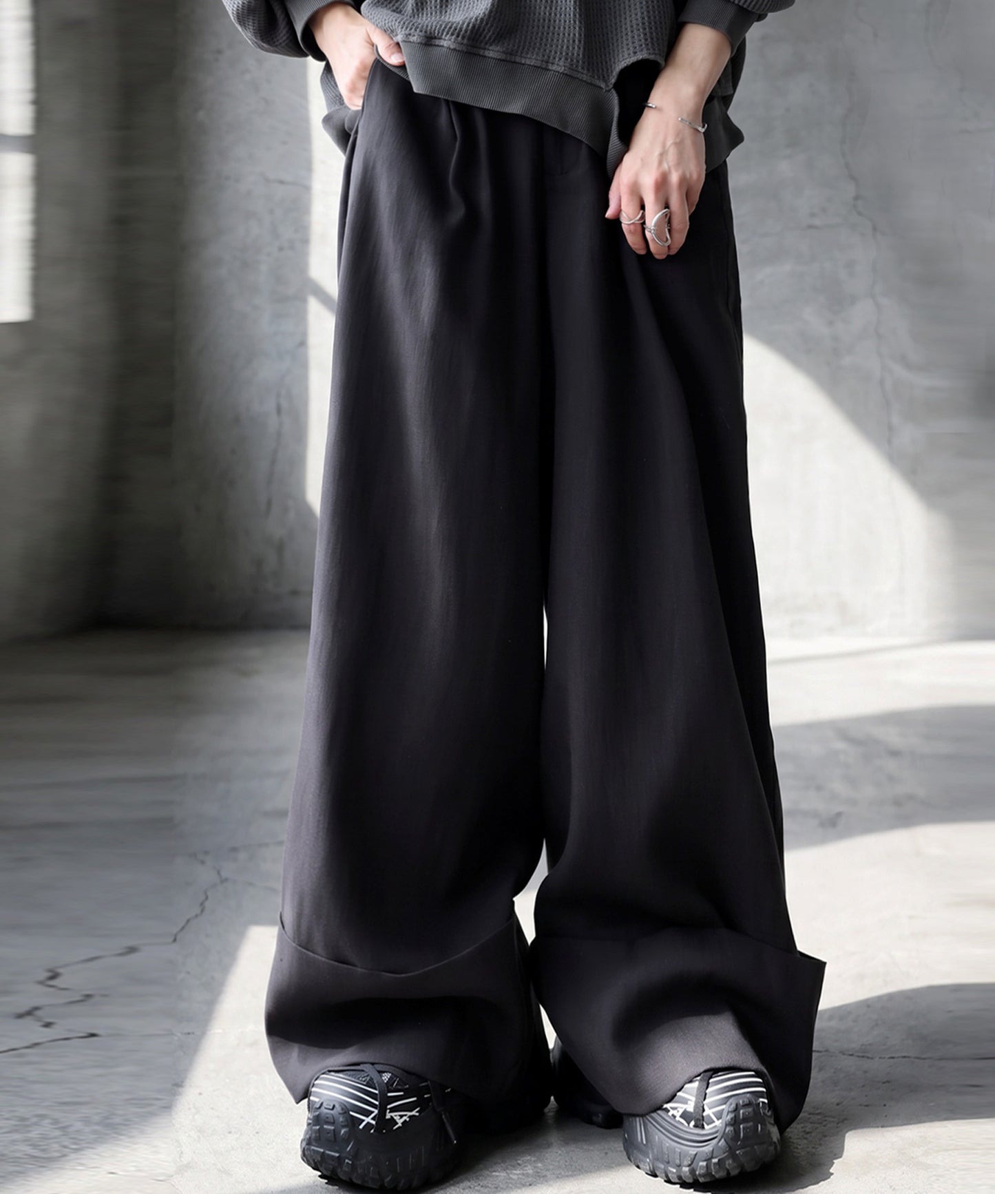 KYO Linen-Look Wide Straight Pants Ladies