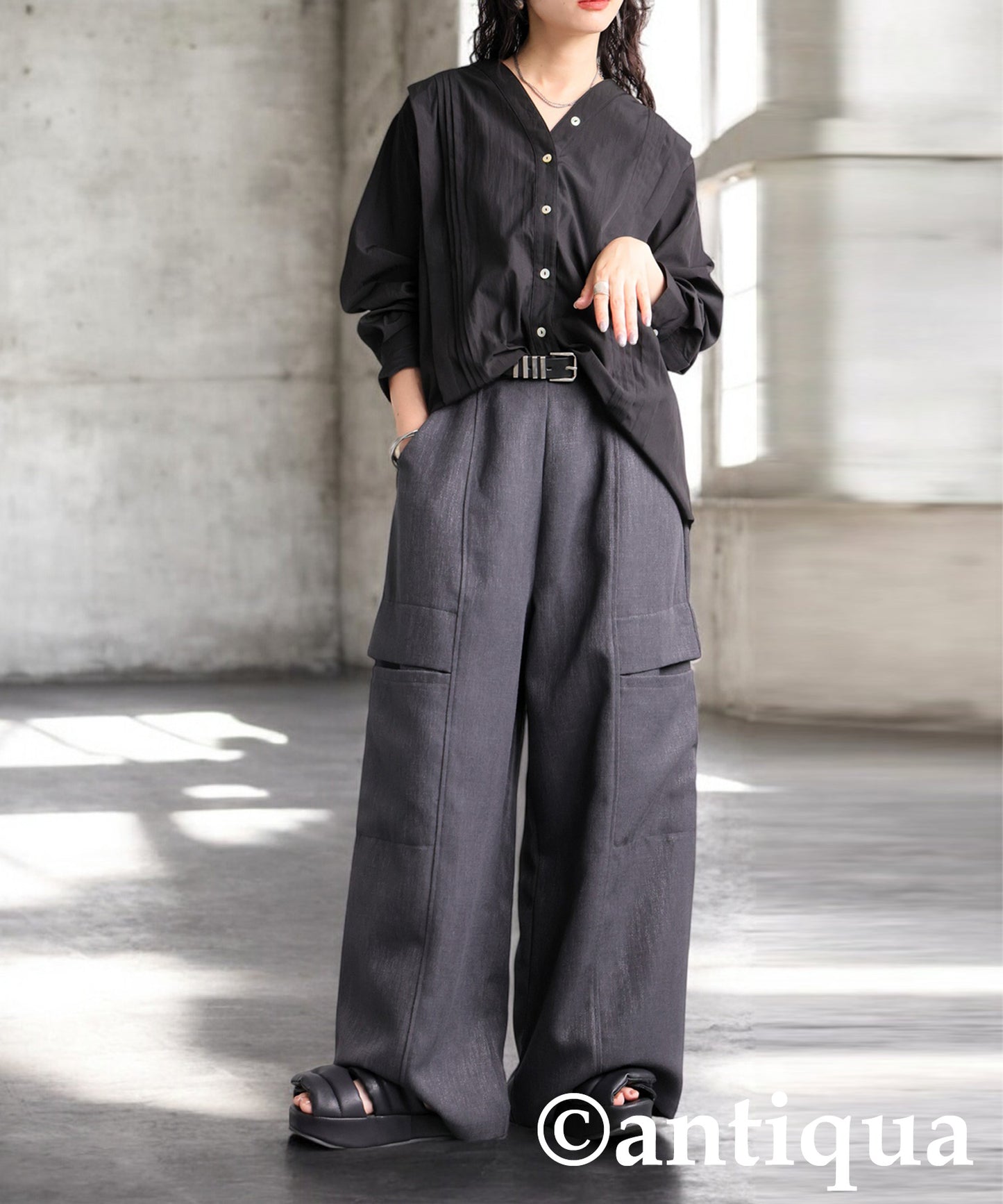 KYO Ladies Linen-Touch Modified Cargo Pants