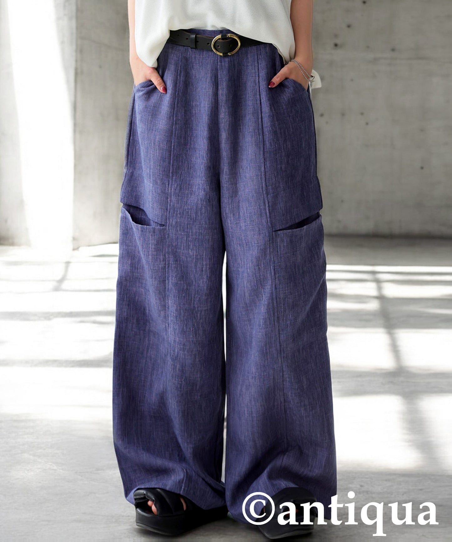 KYO Ladies Linen-Touch Modified Cargo Pants