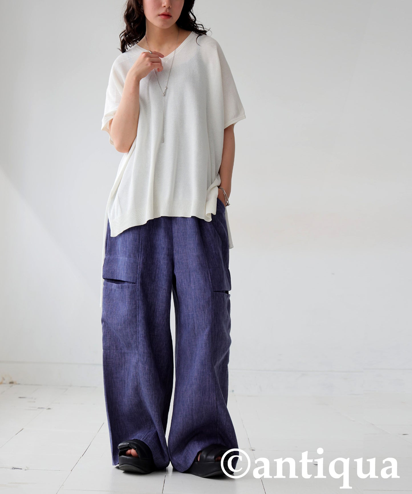 KYO Ladies Linen-Touch Modified Cargo Pants