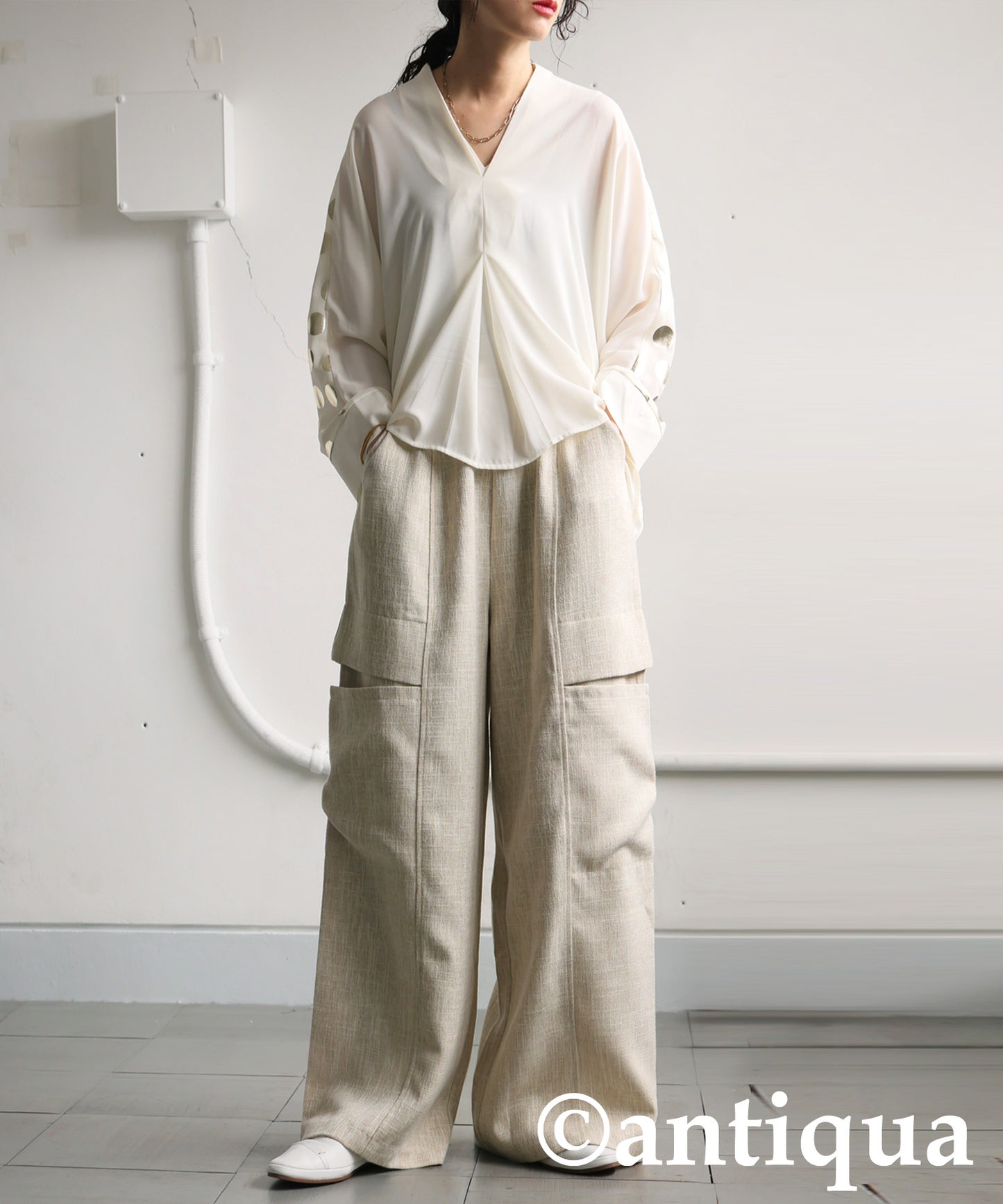 KYO Ladies Linen-Touch Modified Cargo Pants