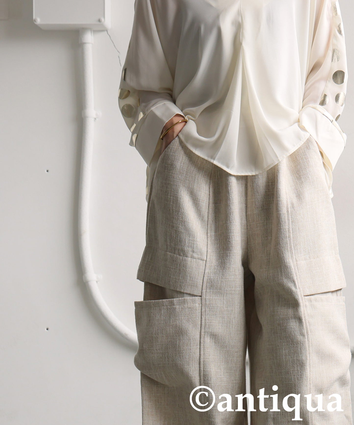 KYO Ladies Linen-Touch Modified Cargo Pants