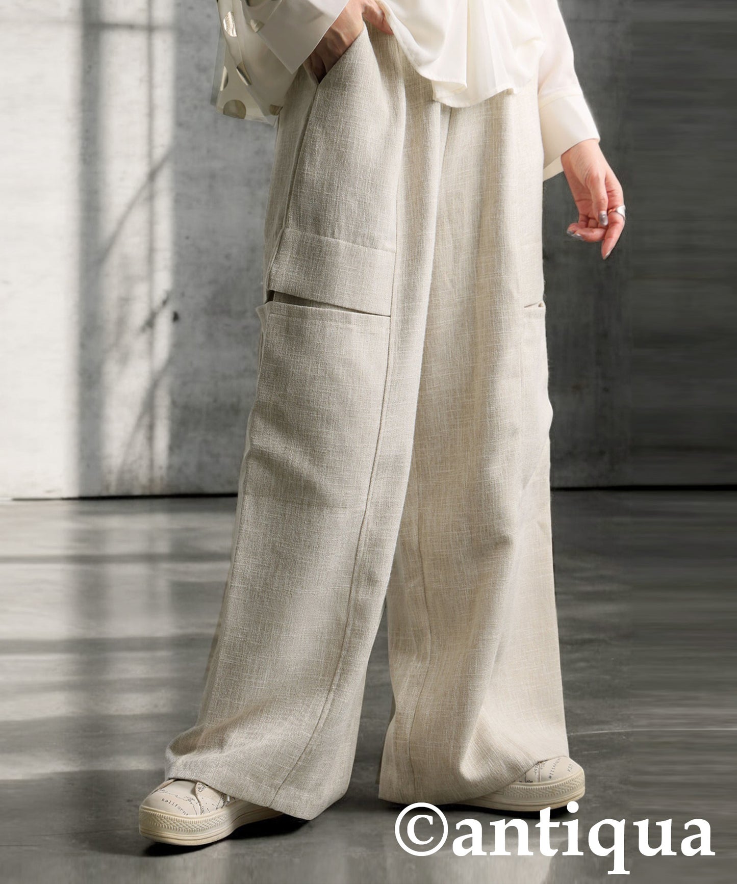 KYO Ladies Linen-Touch Modified Cargo Pants