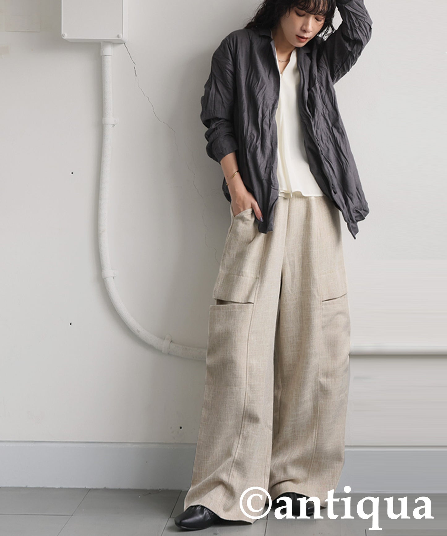 KYO Ladies Linen-Touch Modified Cargo Pants