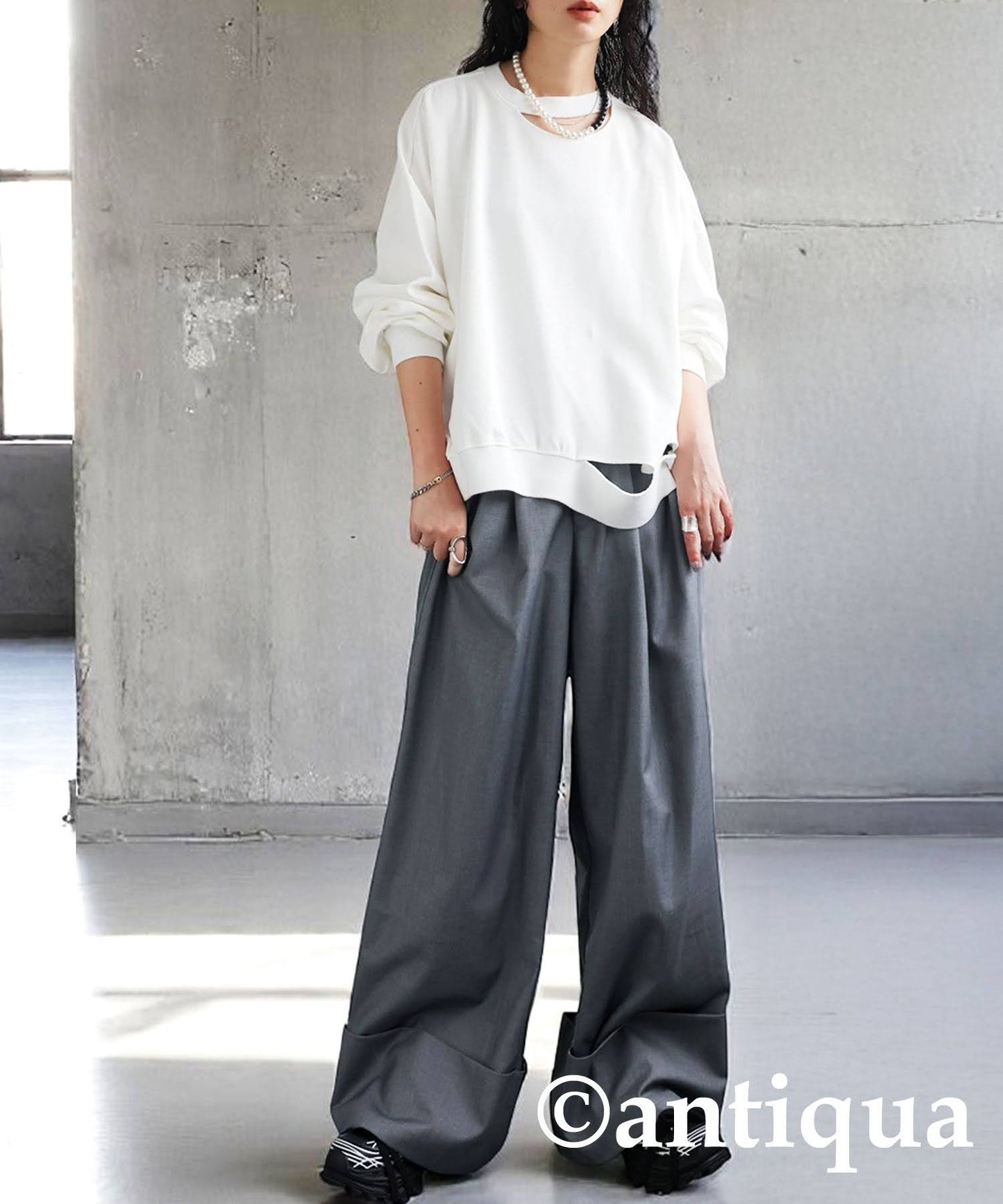 KYO Ladies Wide Tuck Design Pants