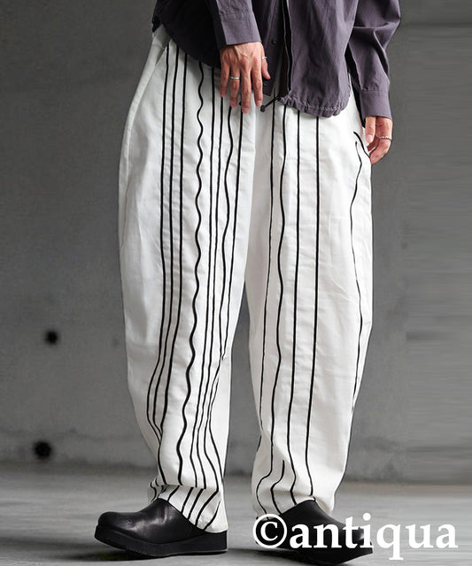 KYO Cord Embroidered Balloon Pants Men's