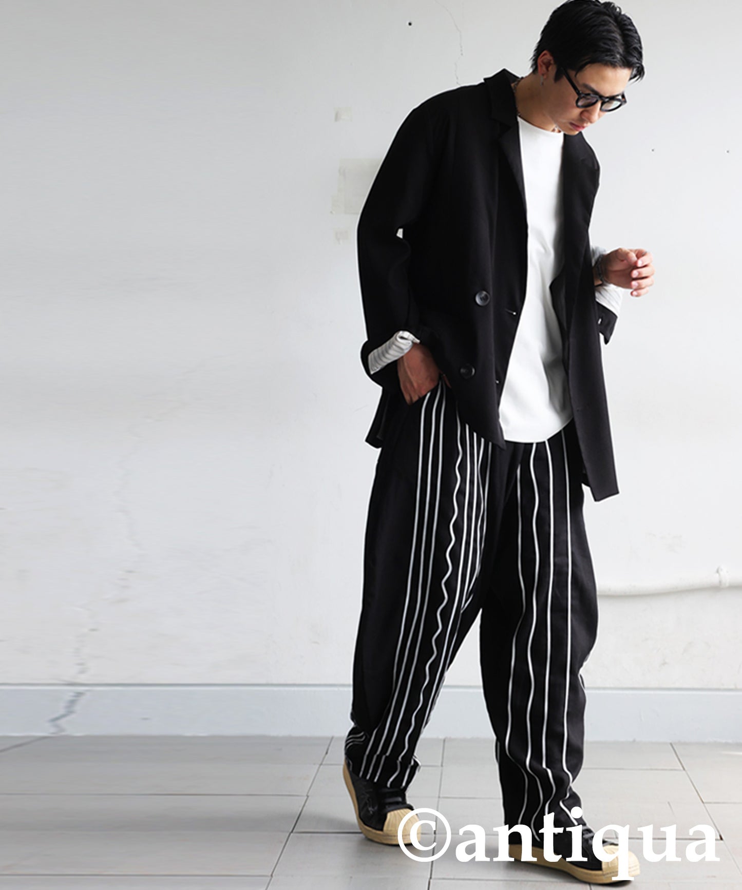 KYO Cord Embroidered Balloon Pants Men's