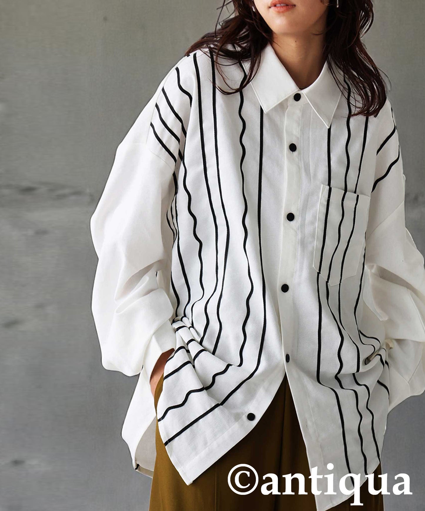 KYO Cord Embroidered Shirt Ladies