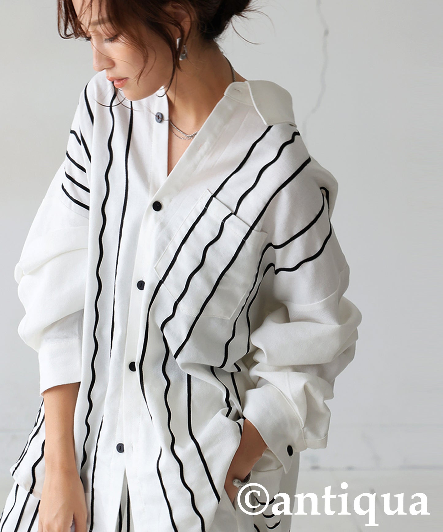 KYO Cord Embroidered Shirt Ladies