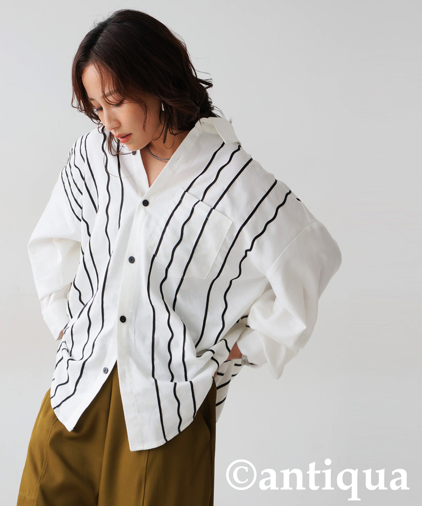 KYO Cord Embroidered Shirt Ladies