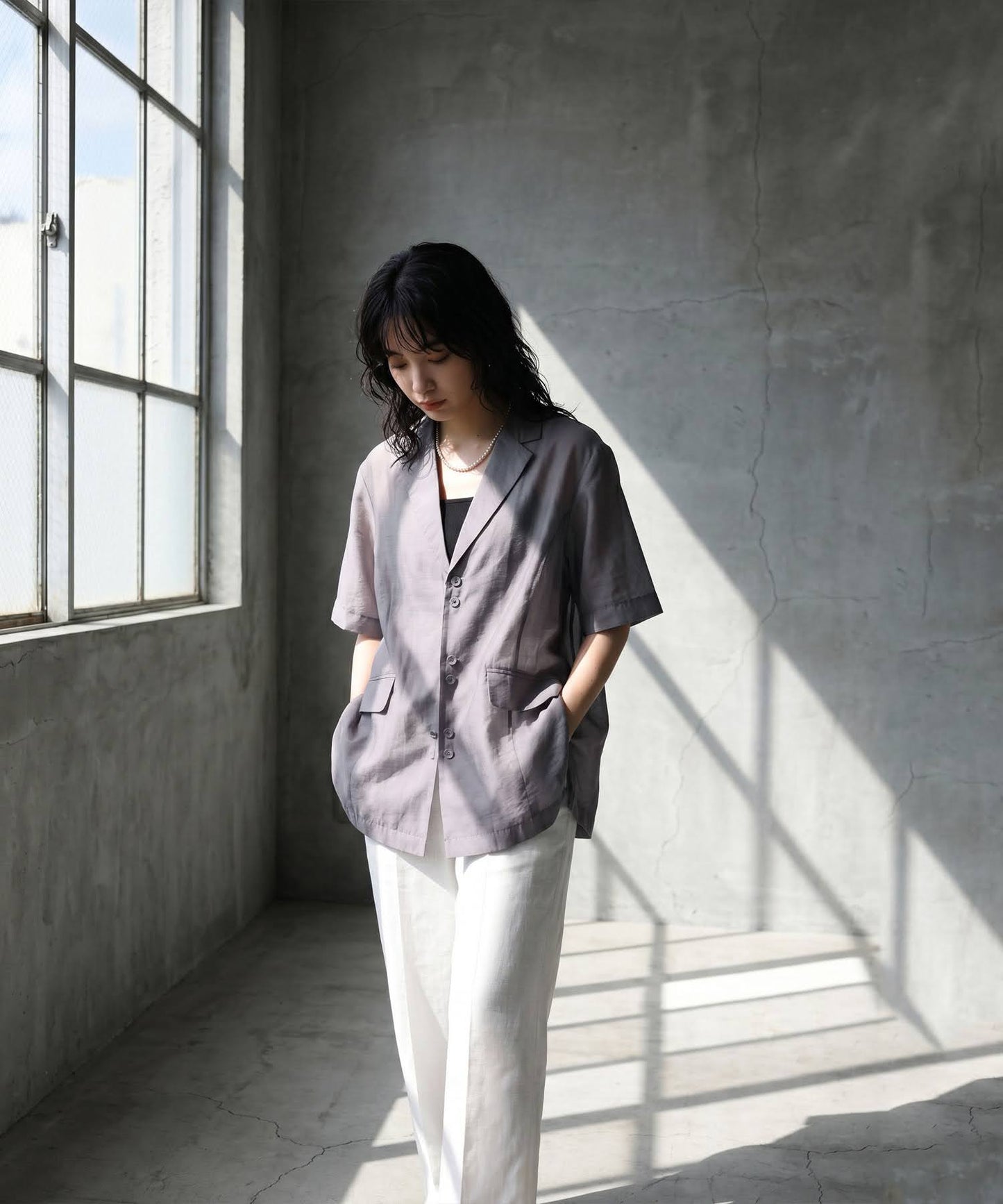 Back Lace-Up Sheer Jacket Ladies