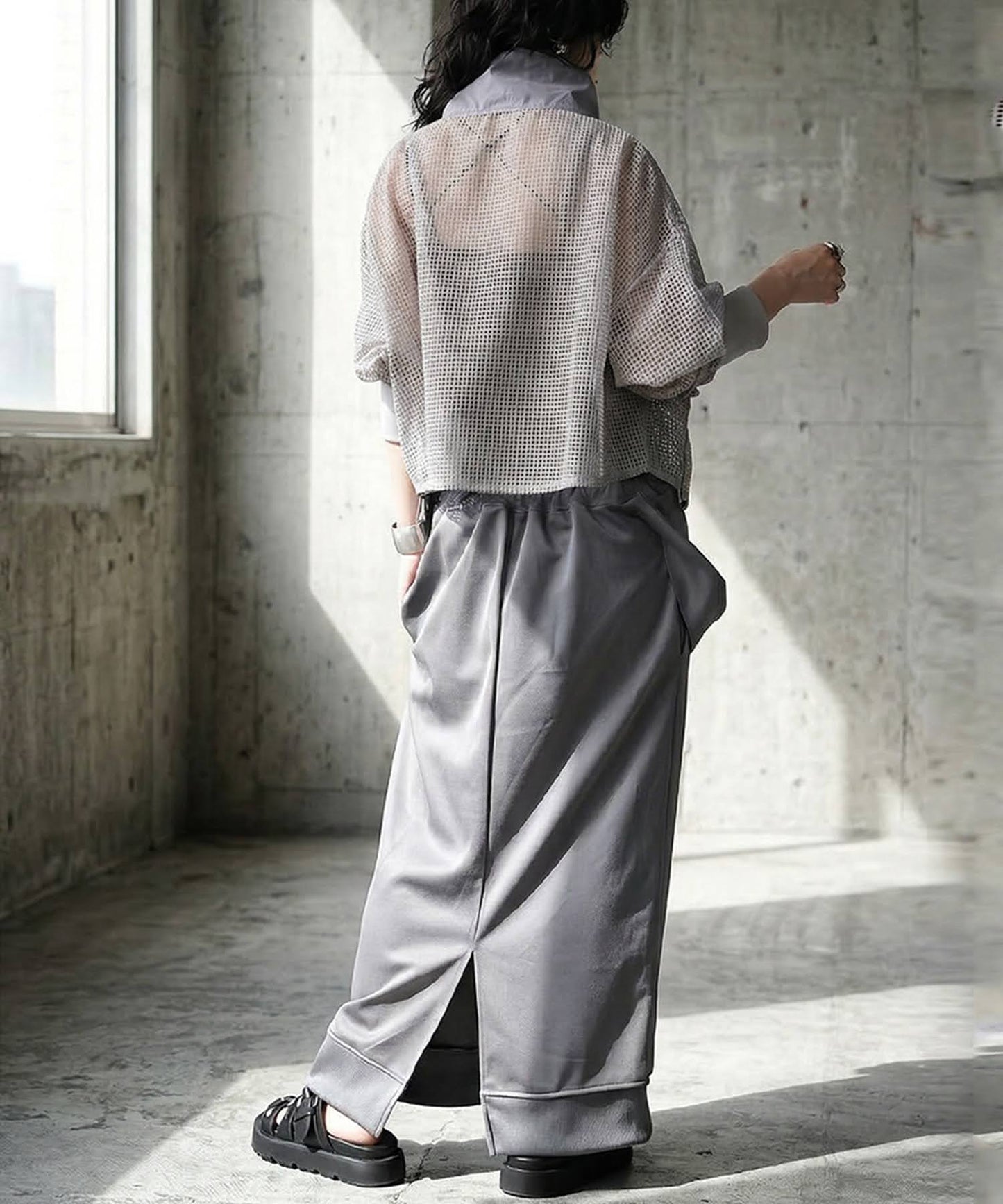 KYO Color-Blocked Mesh Blouson Ladies